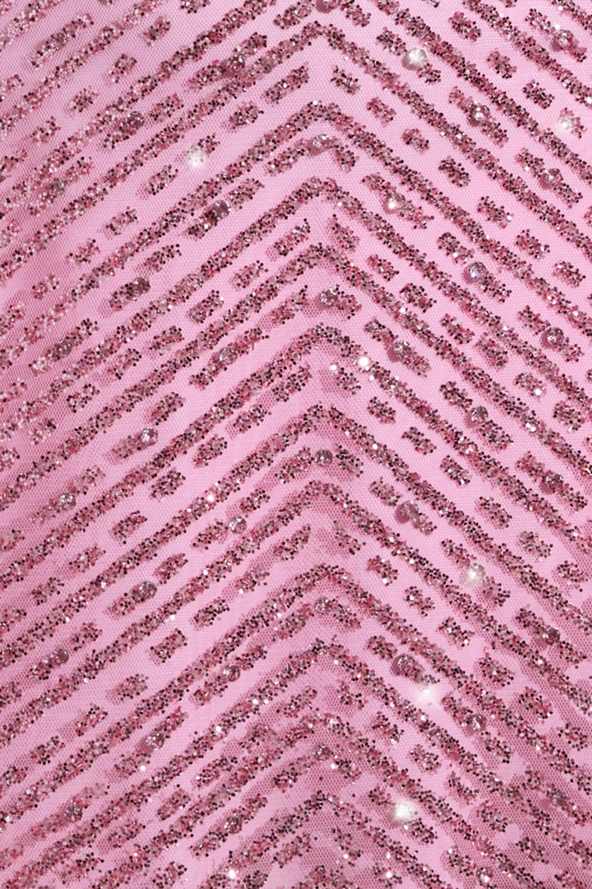 Embellished Low-Rise A-Line Micro Mini Skirt in Pink - Image 4