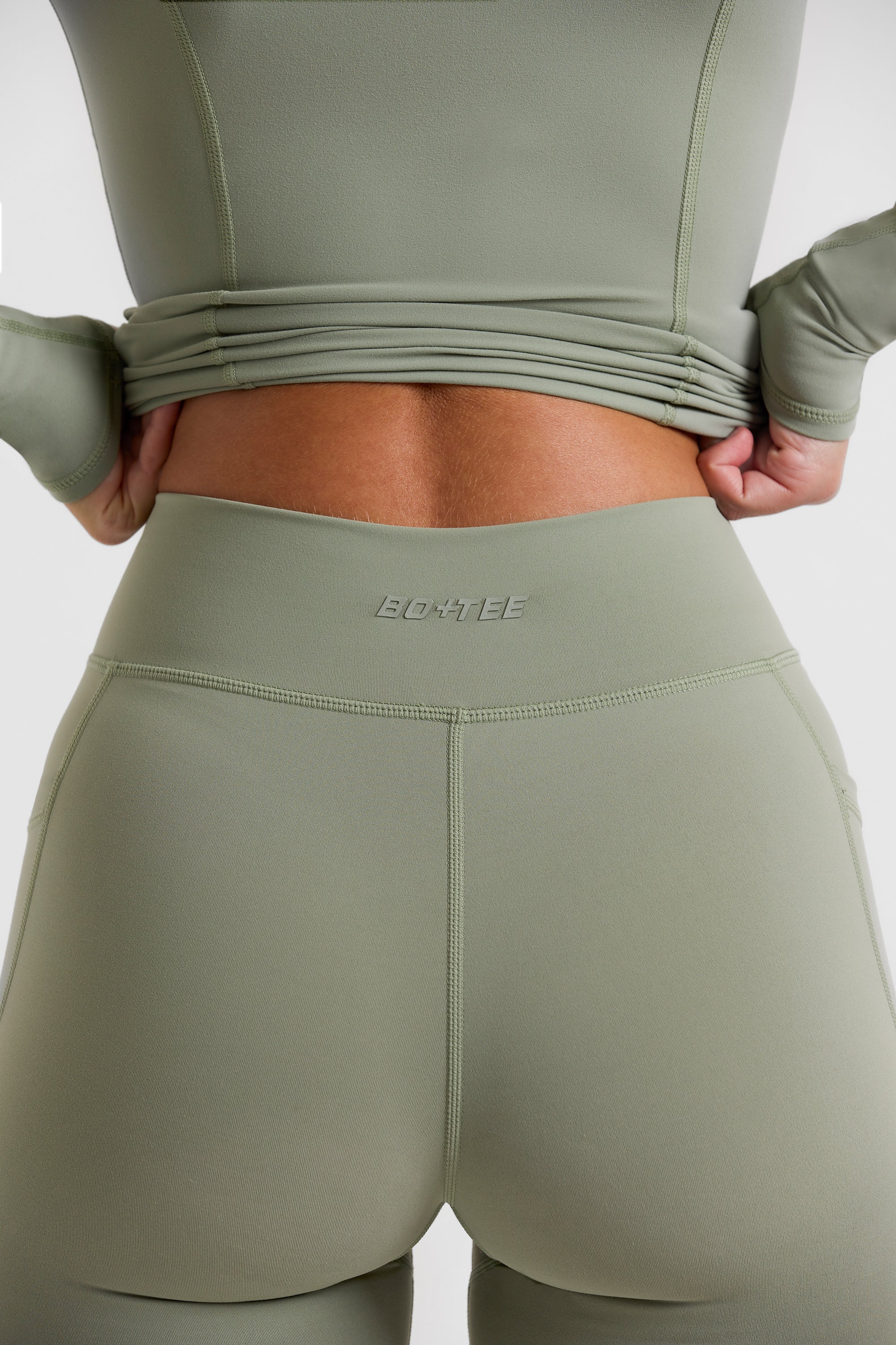 Soft Active Full-Length Leggings in Bamboo Green - Image 8