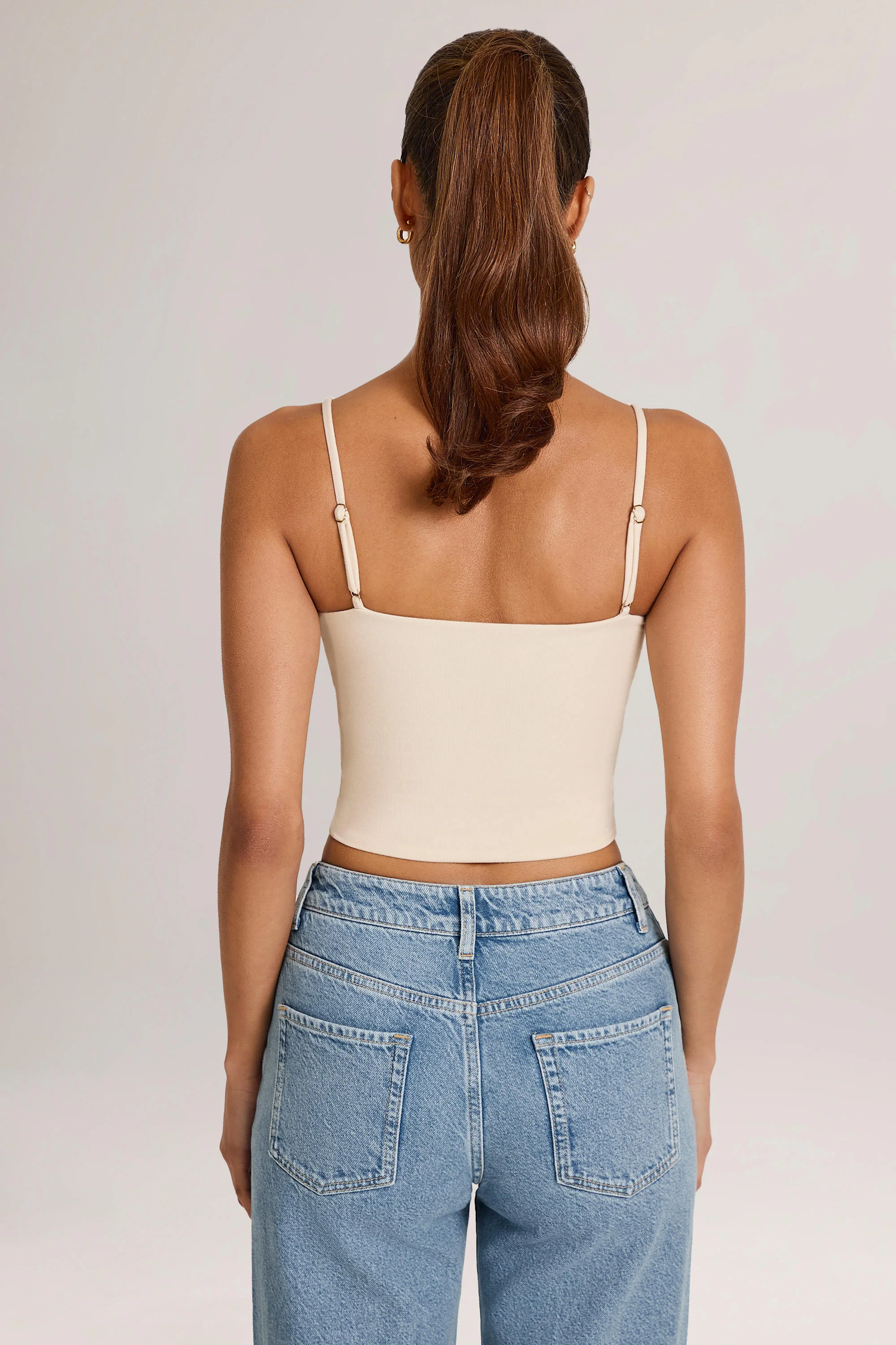 Modal Scoop-Neck Tank Top in Ivory - Image 2