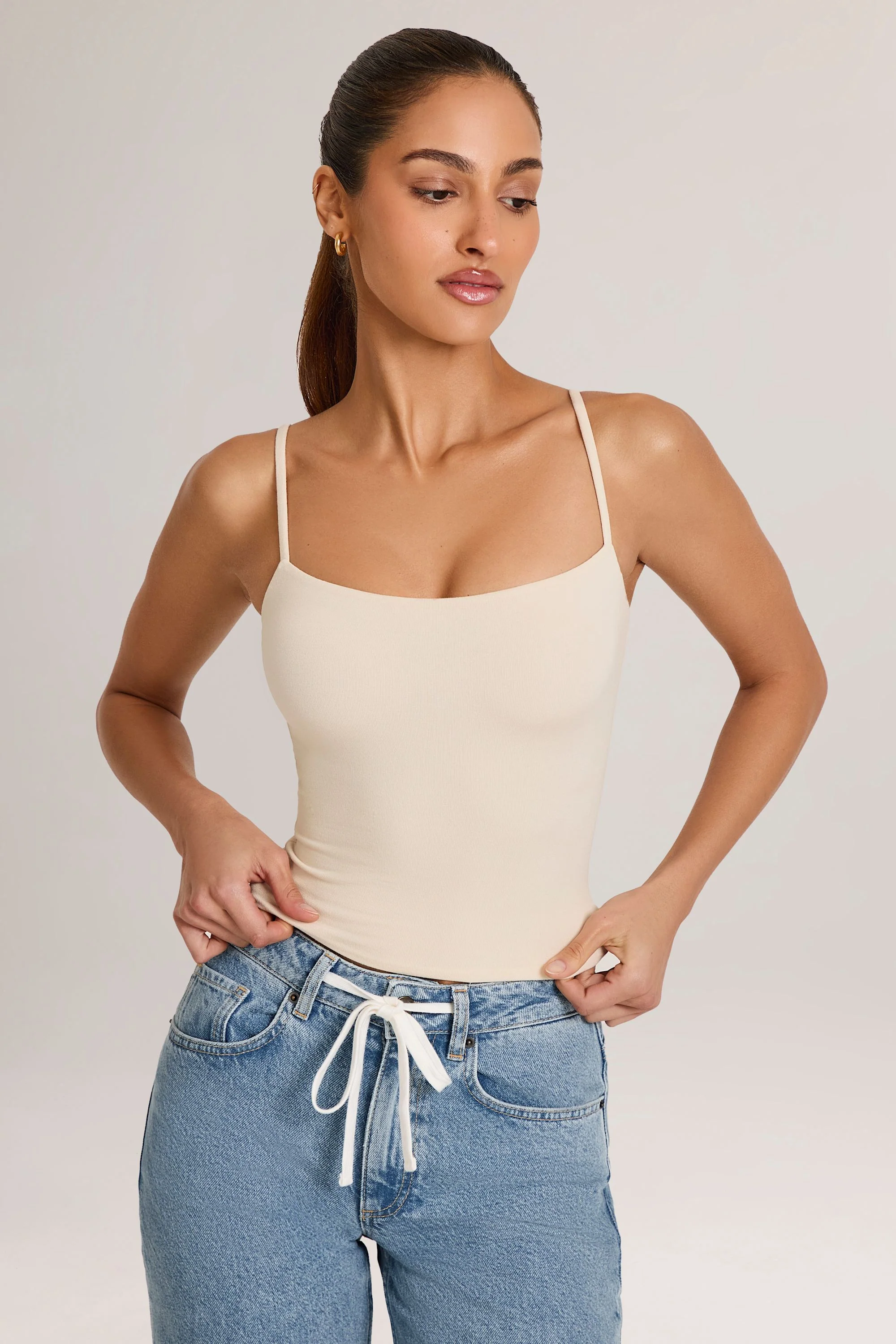 Modal Scoop-Neck Tank Top in Ivory - Image 5