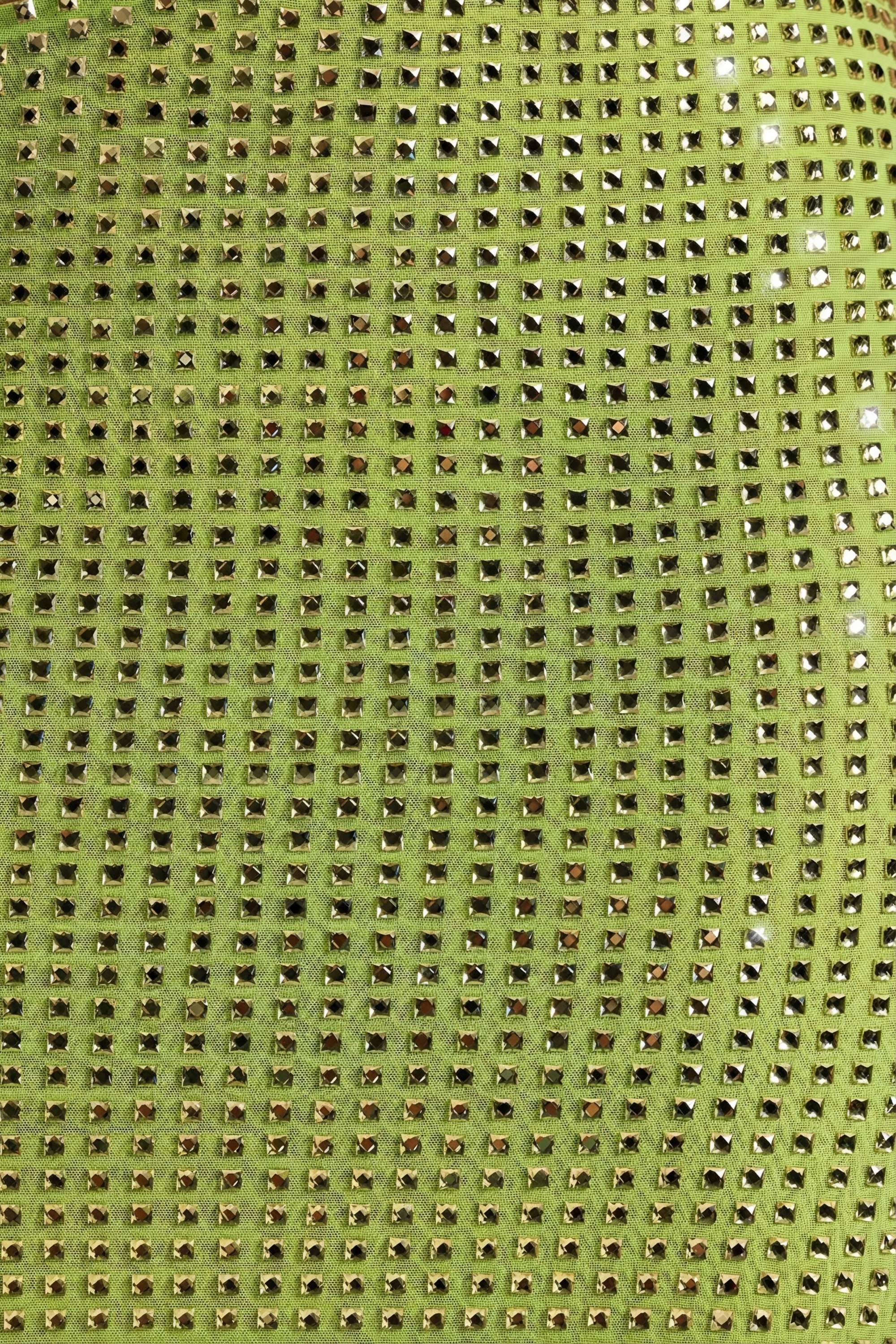 Embellished Cut-Out Bandeau Maxi Dress in Pear Green - Image 6