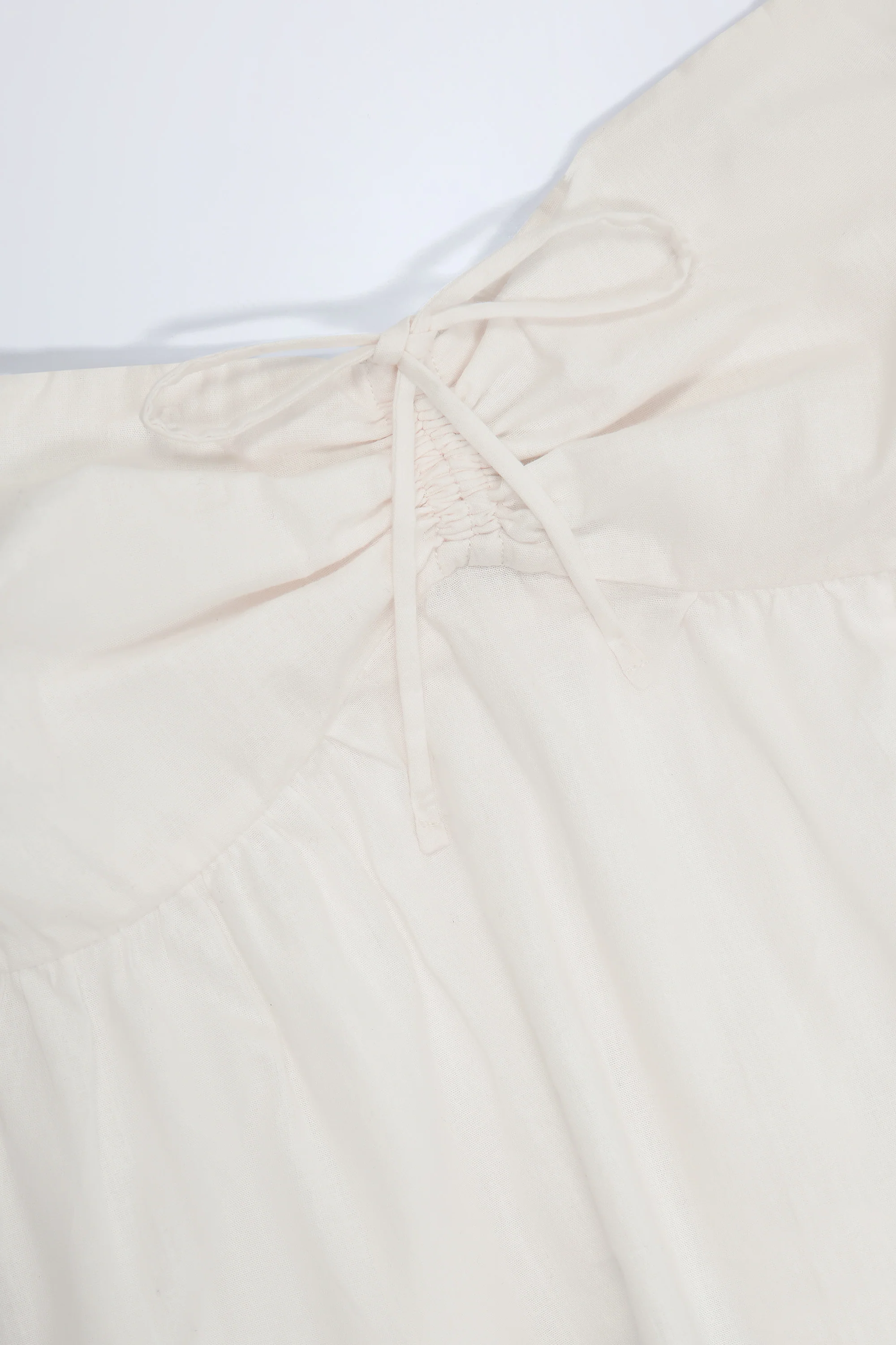 Tie-Front Strapless Cotton-Poplin Crop Top in White - Image 5