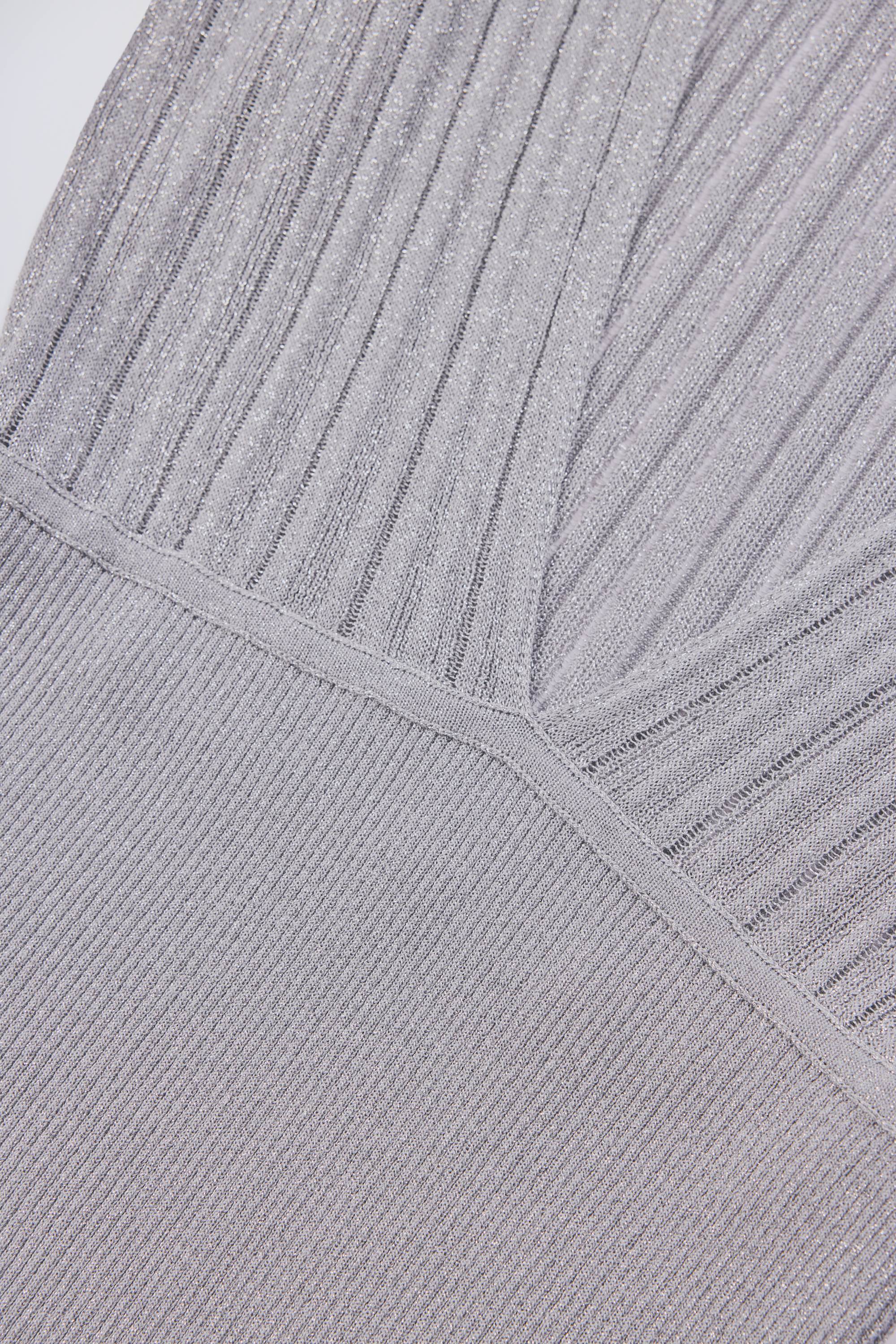 Backless Batwing Mini Dress in Silver - Image 6
