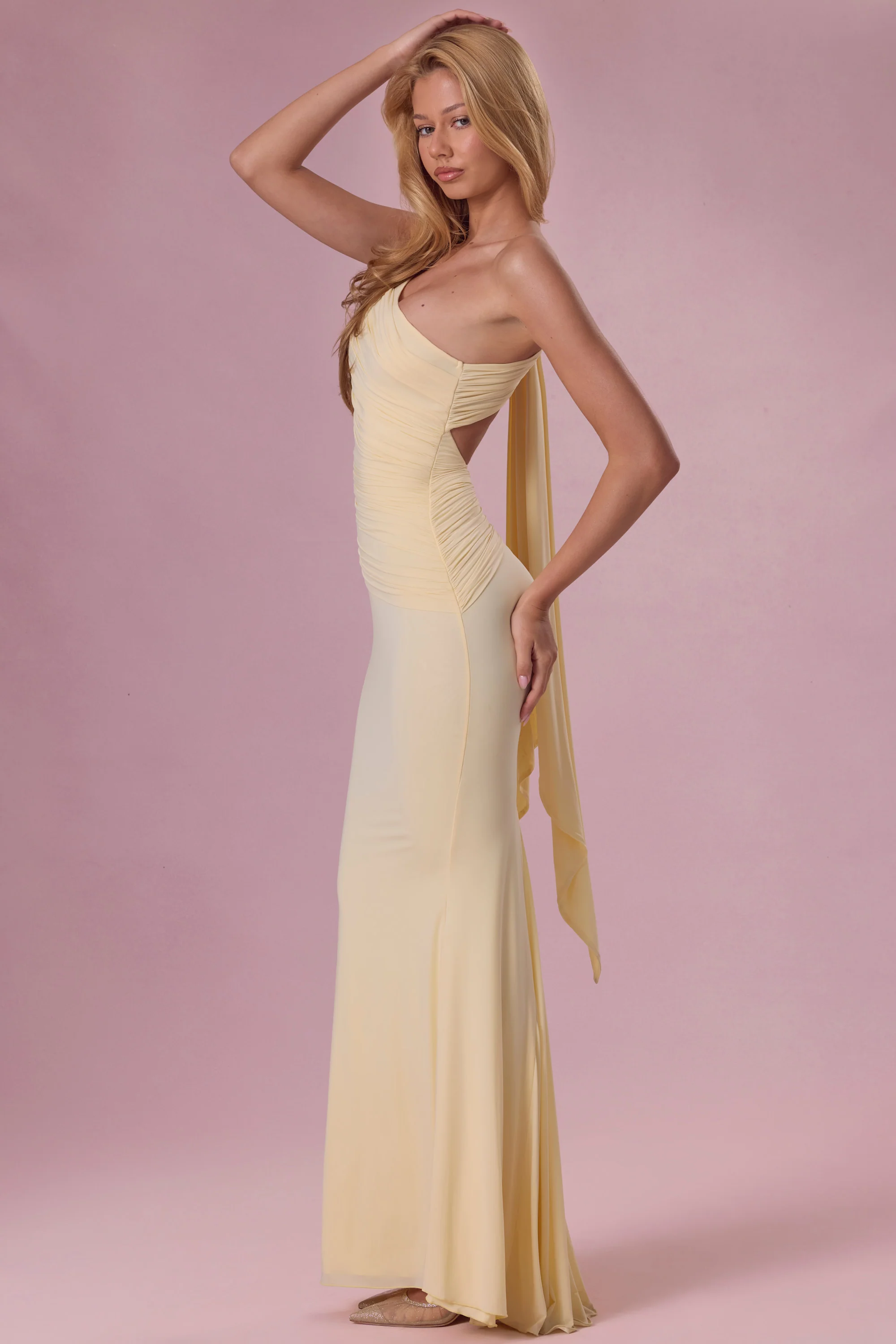 Jersey Bridesmaid Dress in Butter - Image 3