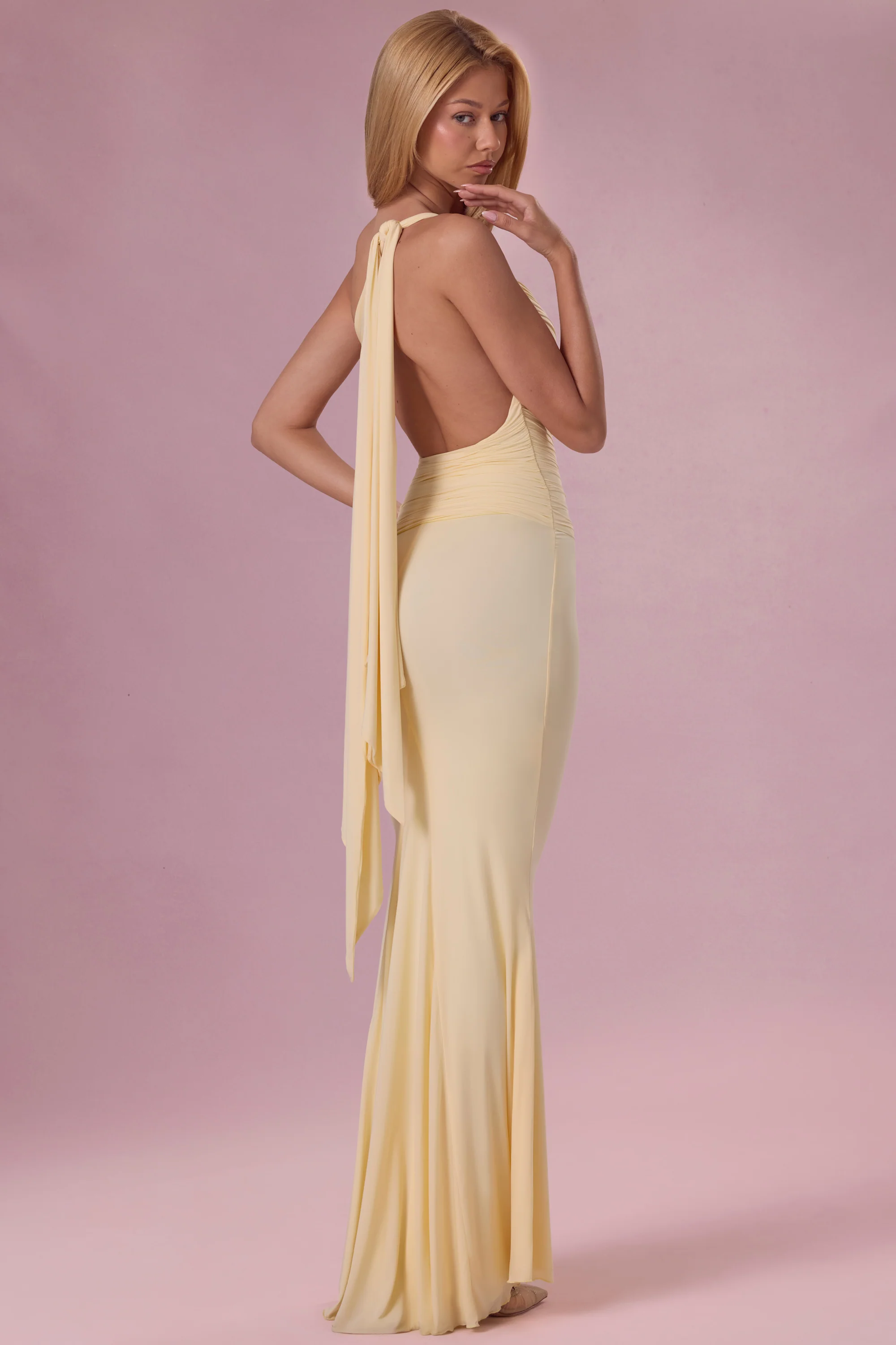 Jersey Bridesmaid Dress in Butter - Image 7