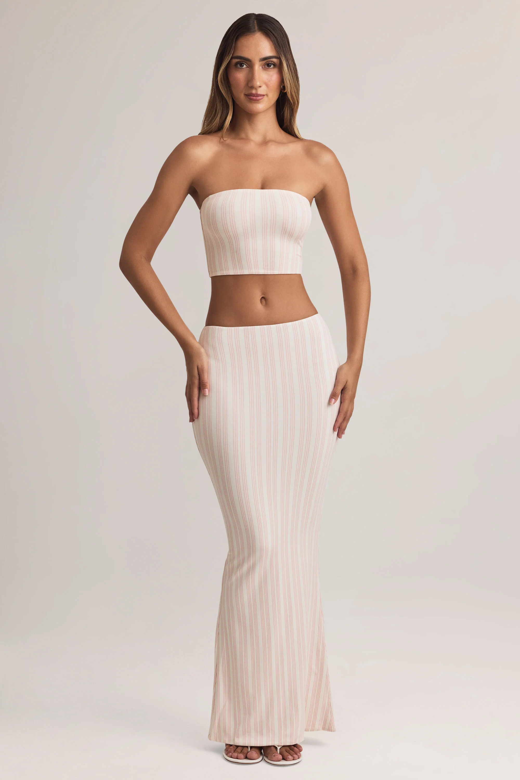 Modal Mid-Rise Maxi Skirt in Stripe Print - Image 4