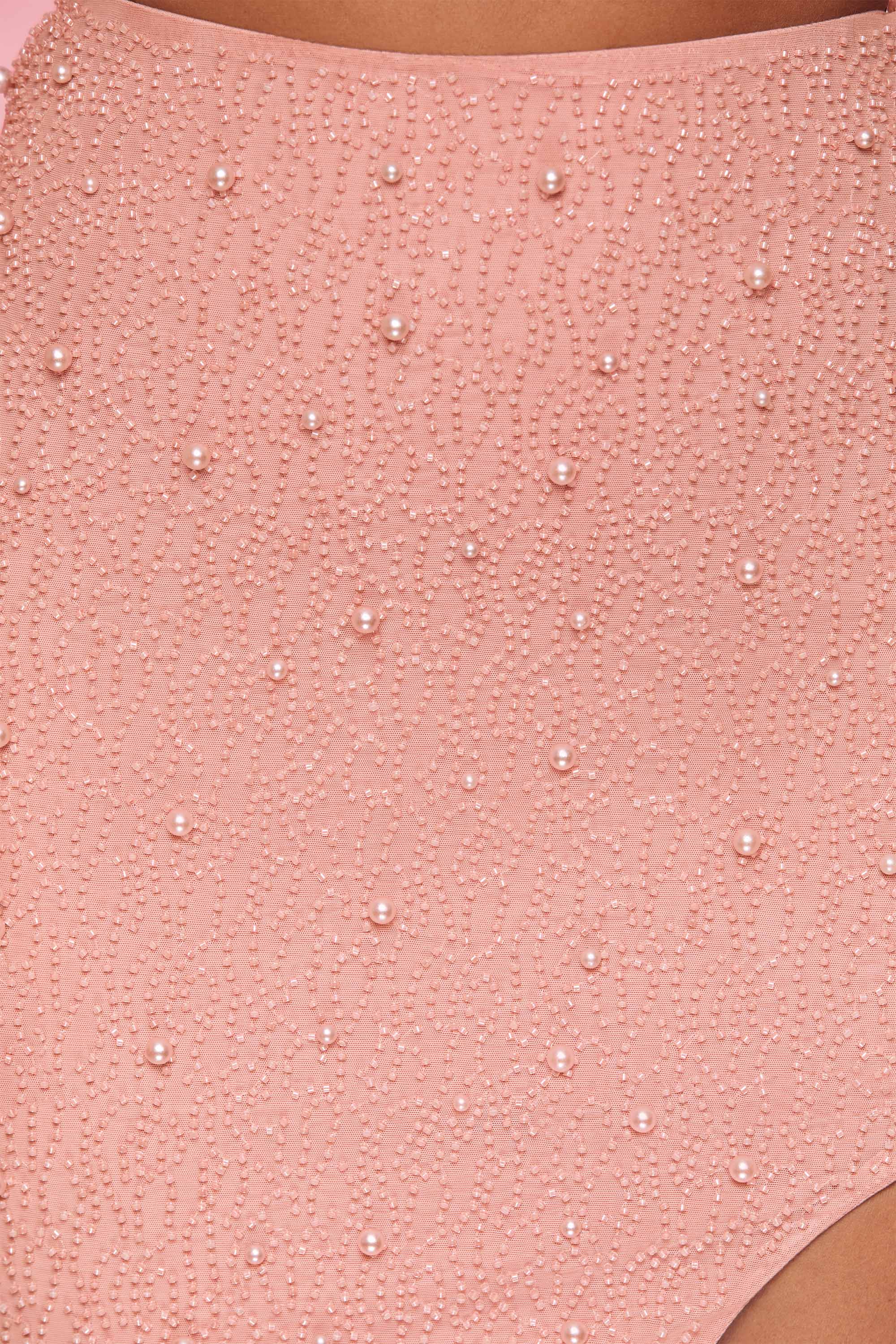 Embellished Maxi Skirt in Rose - Image 5
