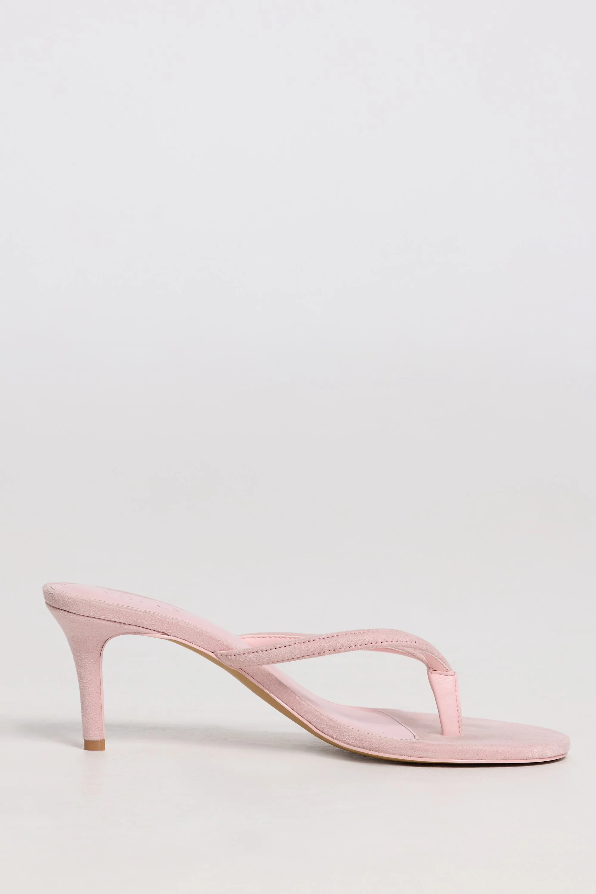 Heeled Thong Sandals in Pink - Image 3
