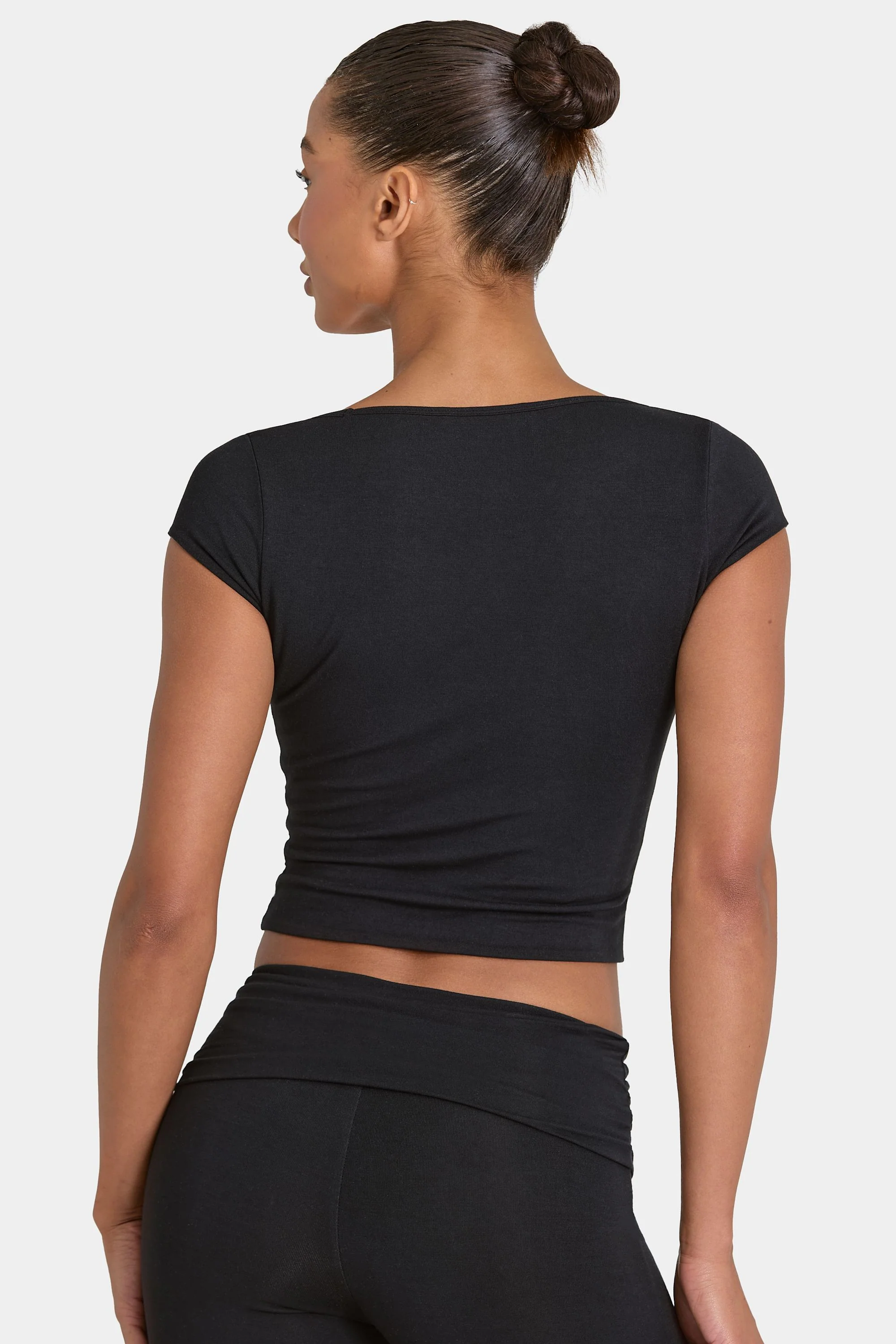 ButterCloud™ Crop Top in Black - Image 2