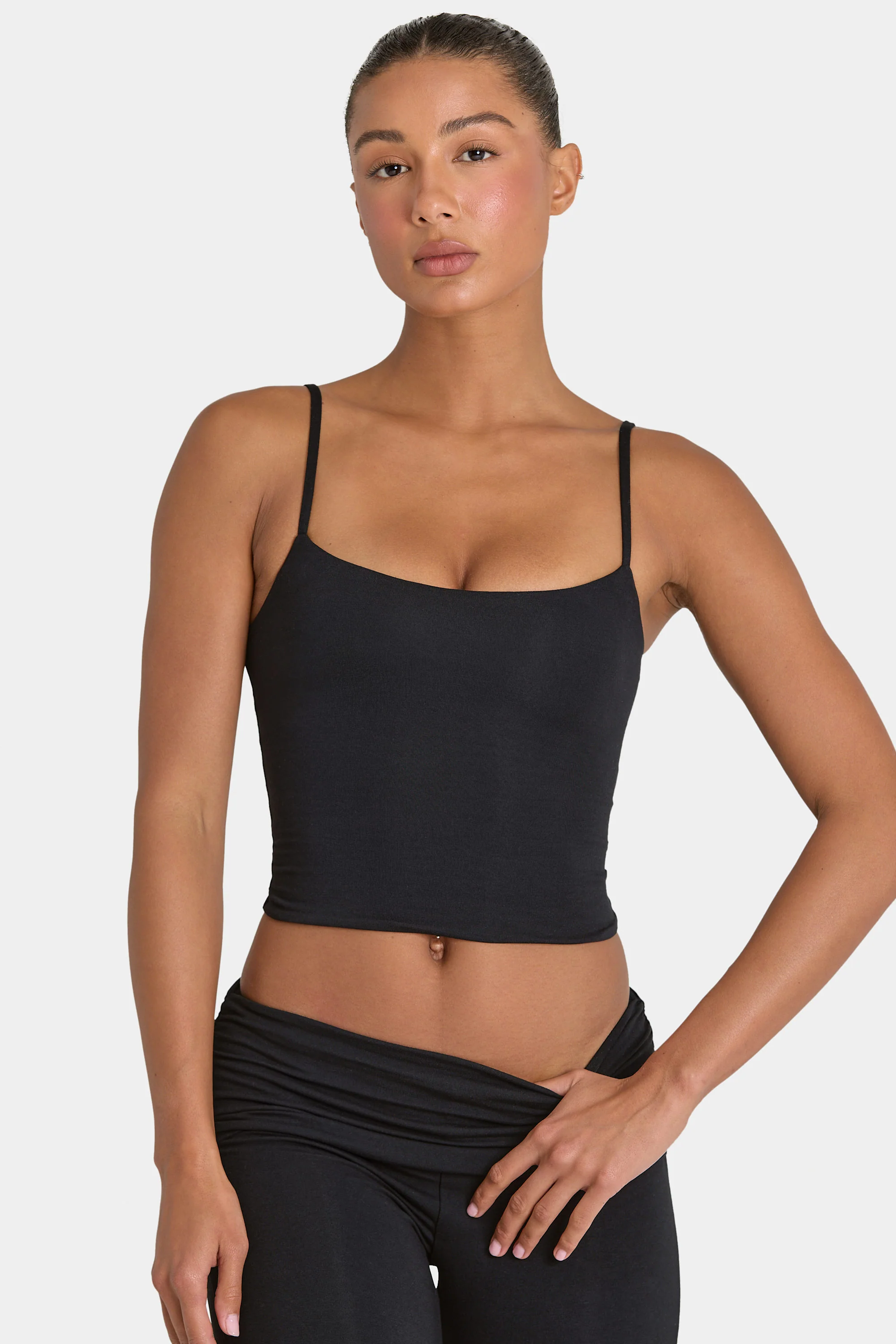 ButterCloud⢠Crop Tank Top in Black
