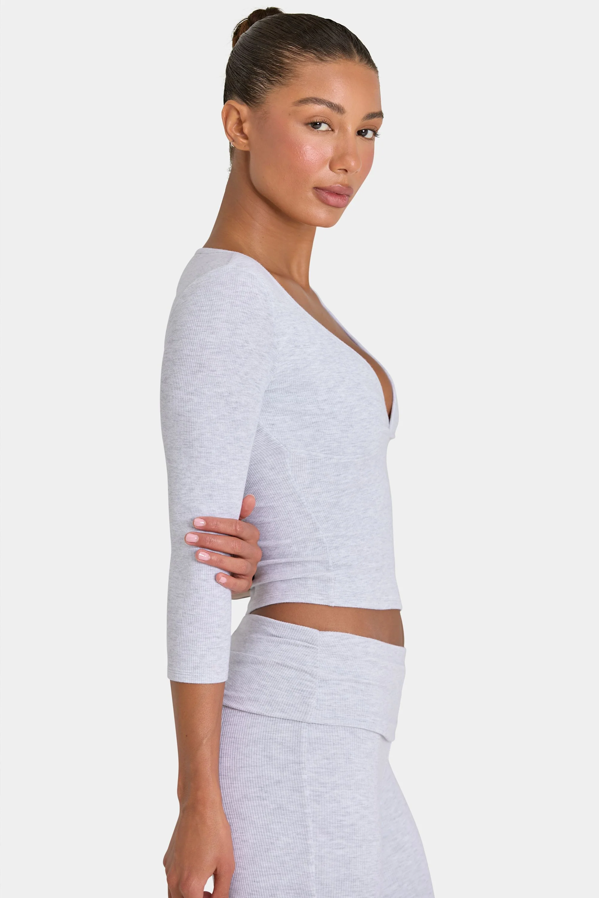 ButterCloud™ Top in Grey Marl - Image 3