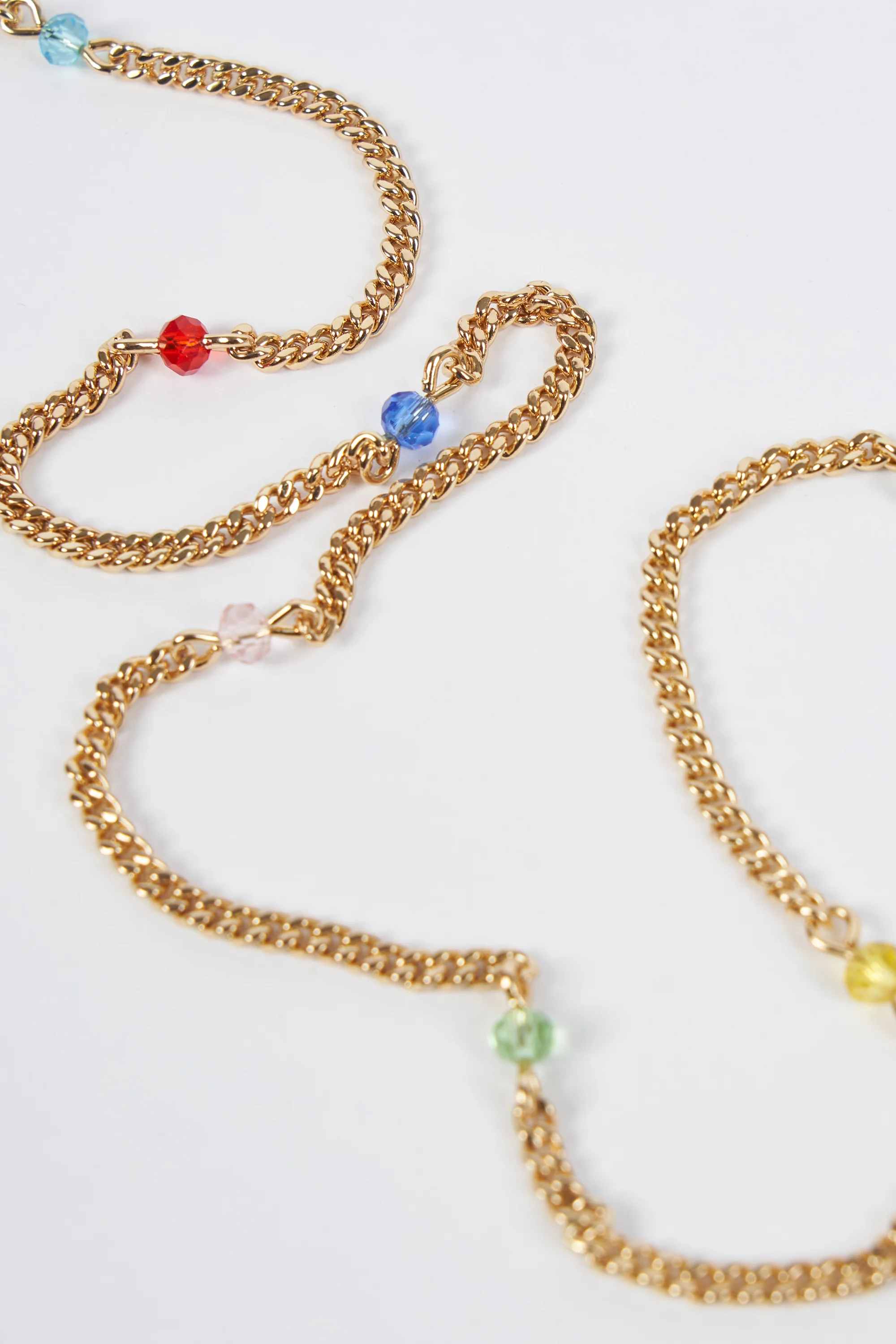 Crystal-Embellished Waist Chain in Gold-Tone Metal - Image 3