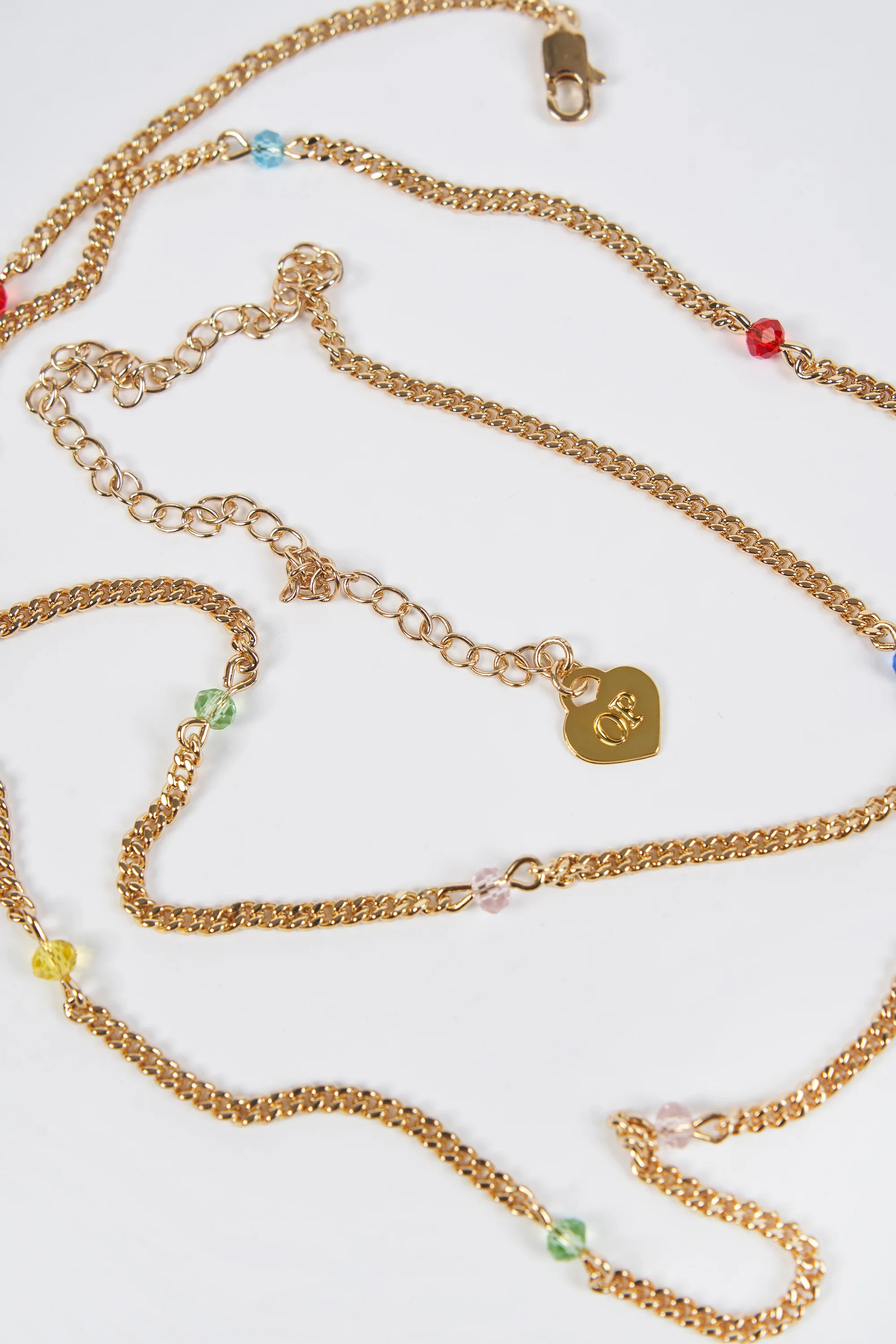 Crystal-Embellished Waist Chain in Gold-Tone Metal - Image 4