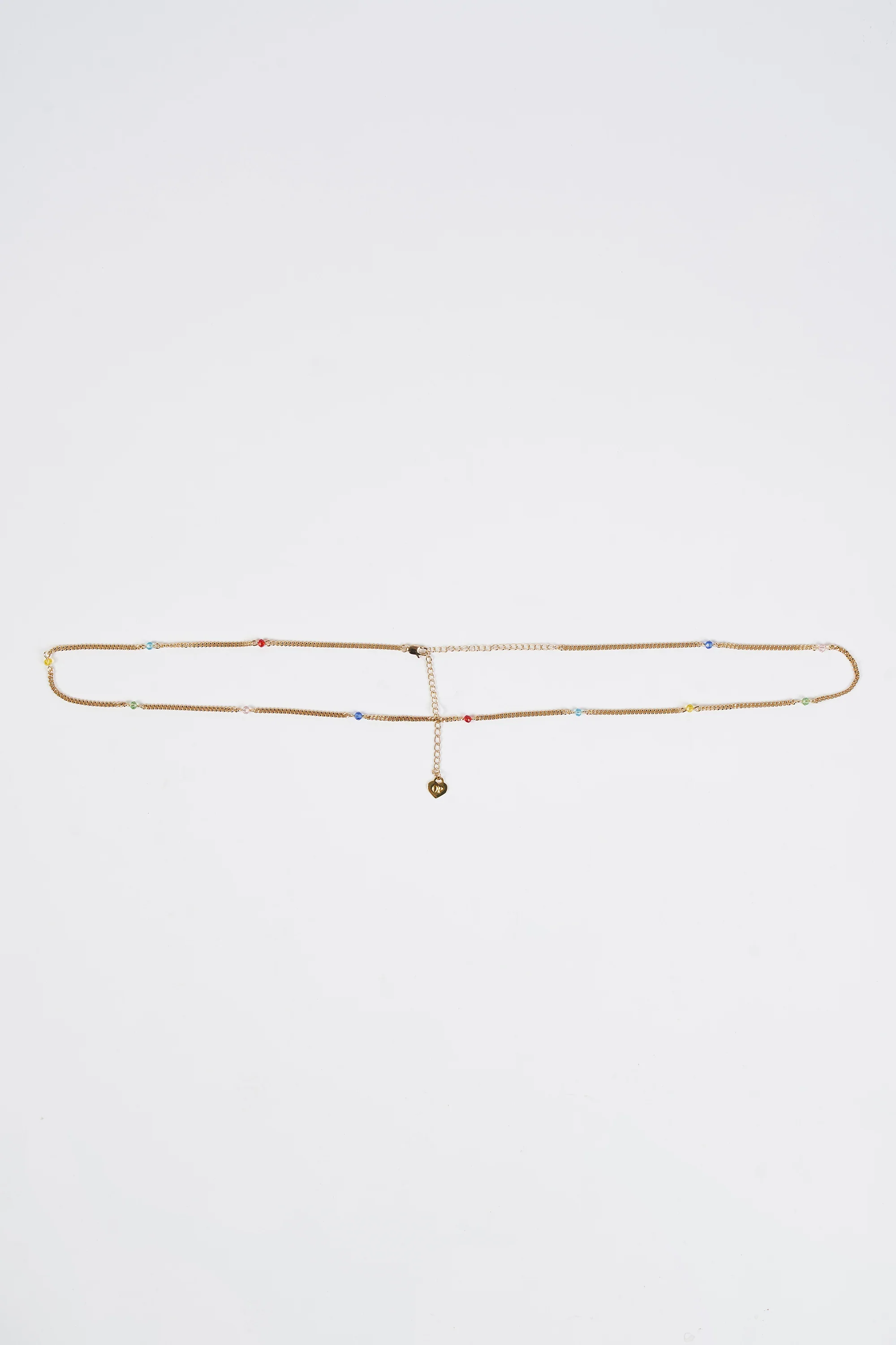Crystal-Embellished Waist Chain in Gold-Tone Metal - Image 5
