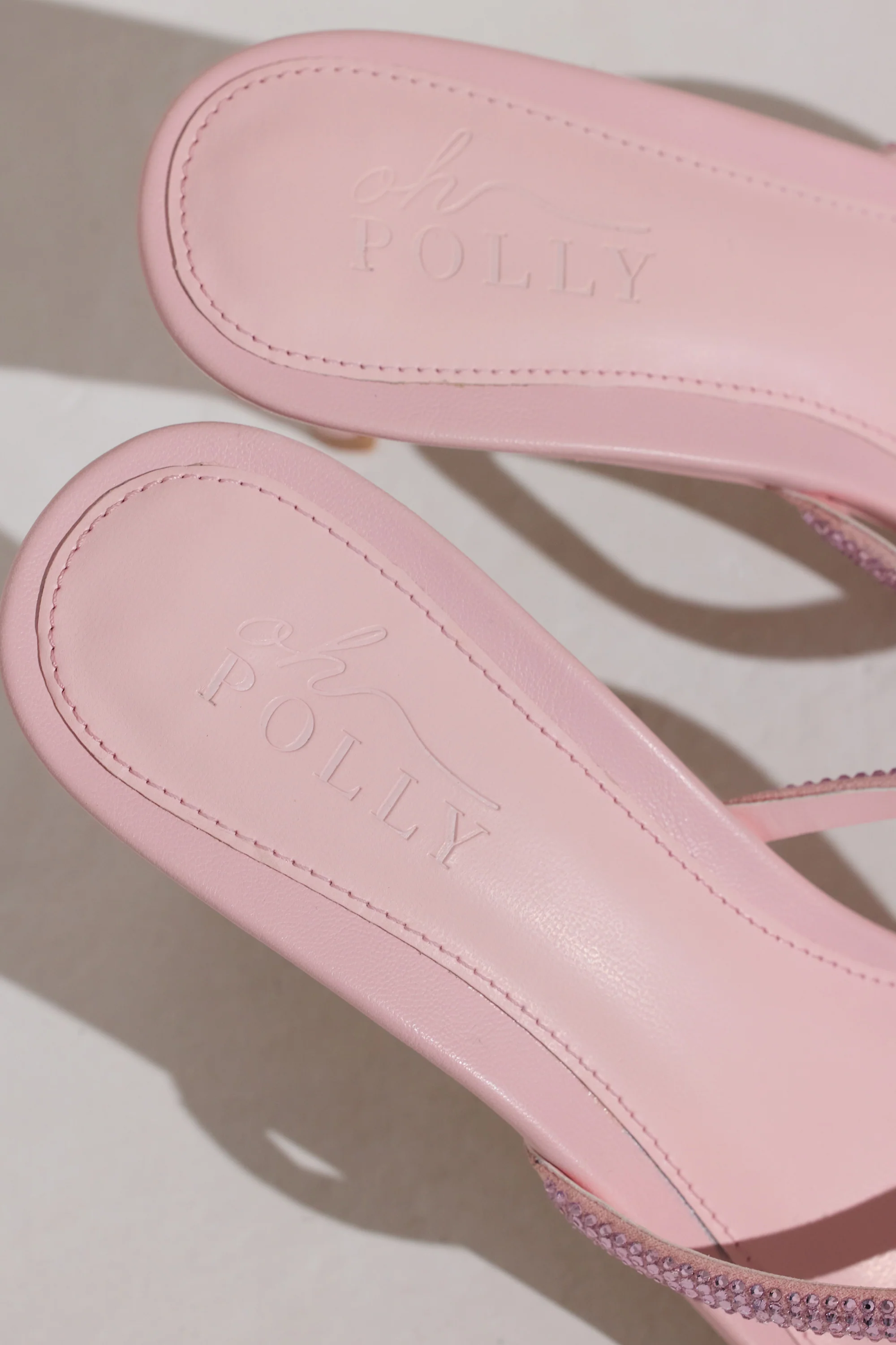 Heeled Sandal  in Blush Pink - Image 4