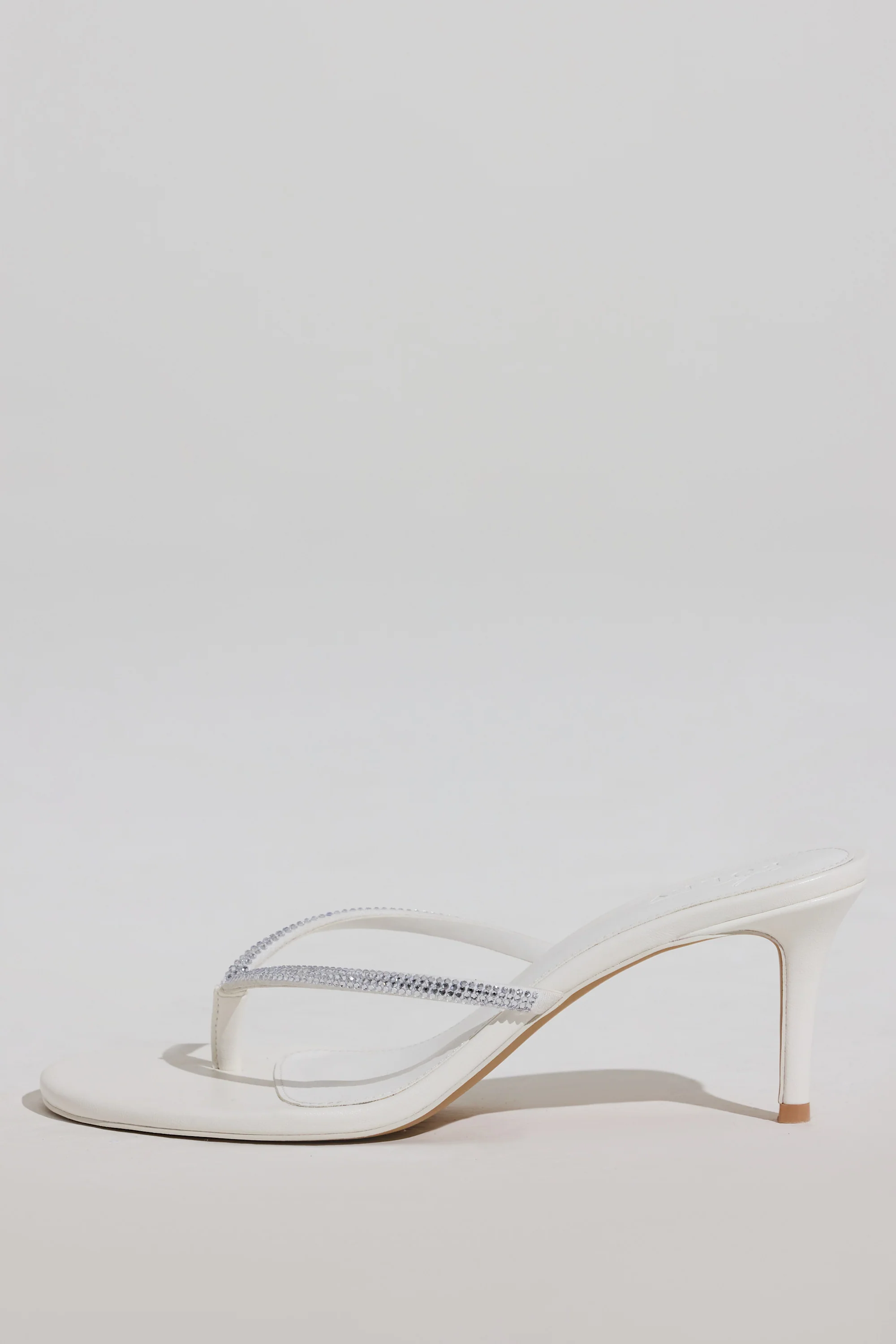Heeled Sandal  in White - Image 3