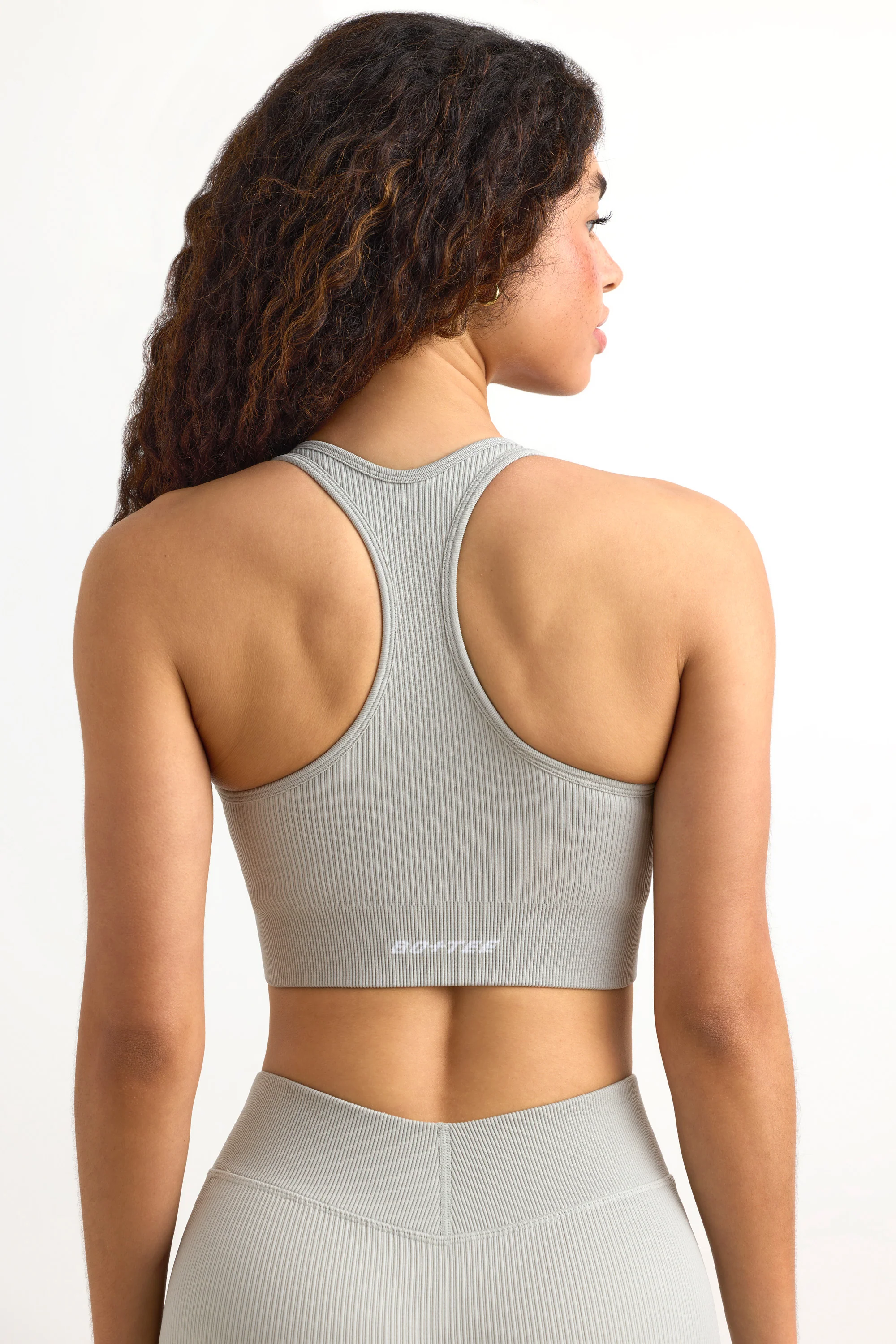 FlexiRib Racerback Sports Bra in Grey - Image 2