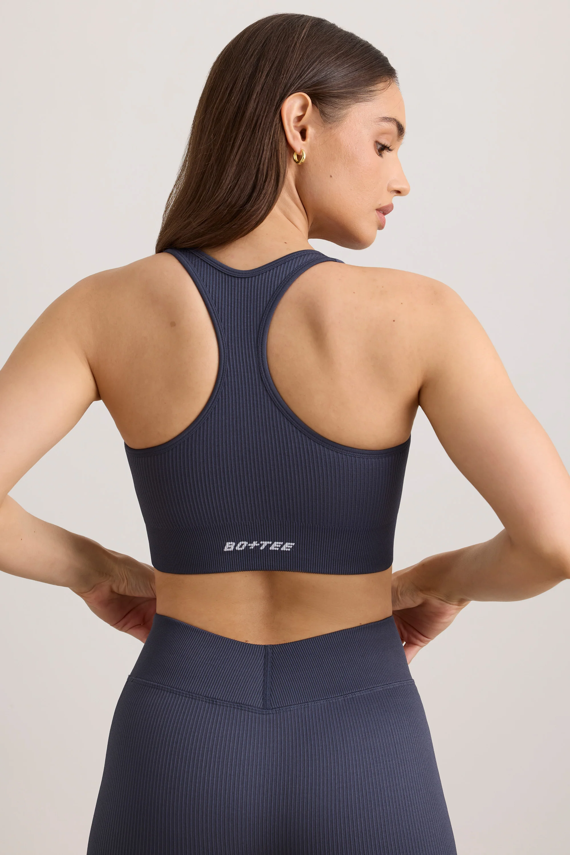 FlexiRib Racerback Sports Bra in Indigo Slate - Image 3