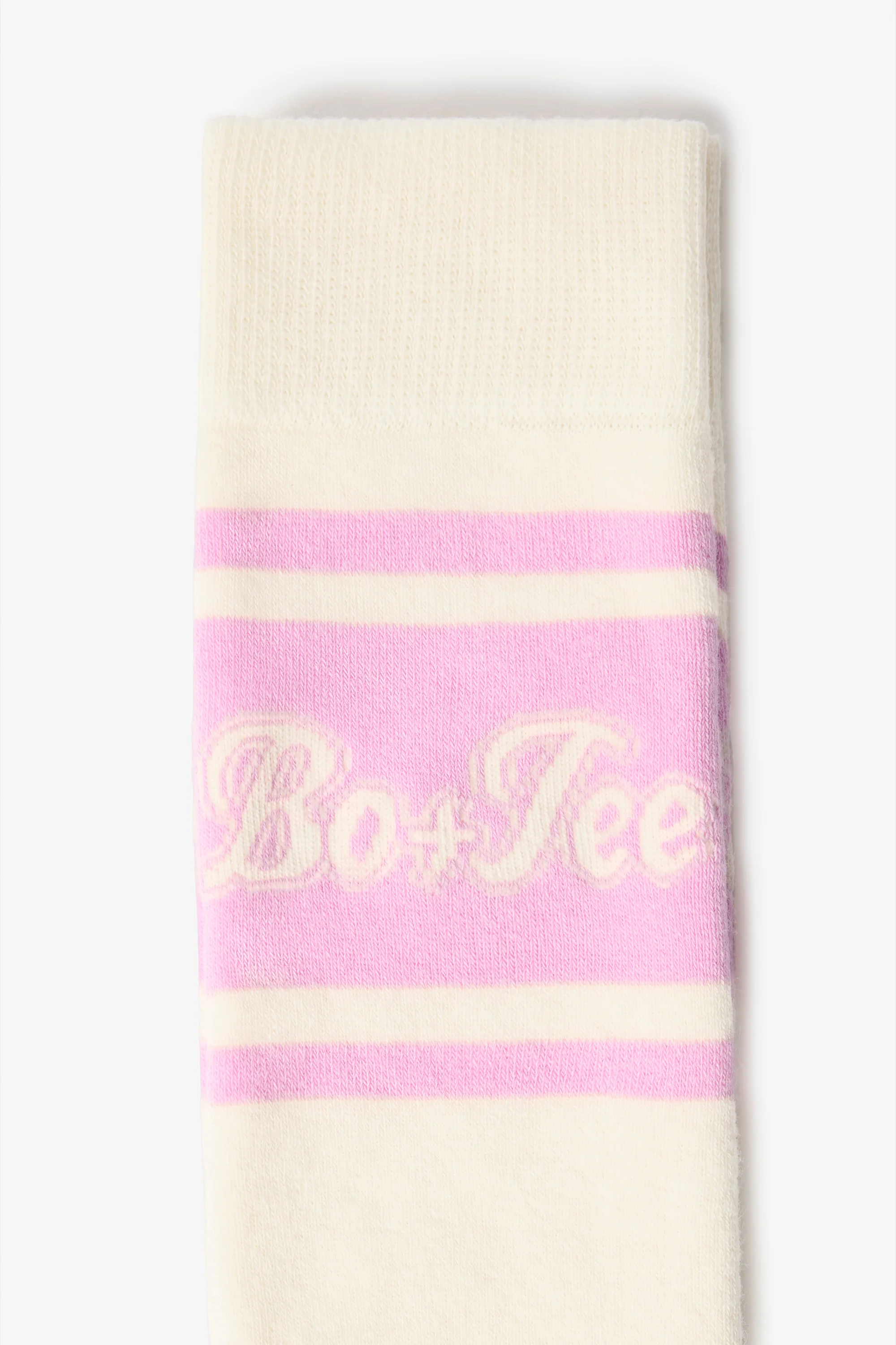 Cotton Knee-High Ski Socks in Powder Pink - Image 3