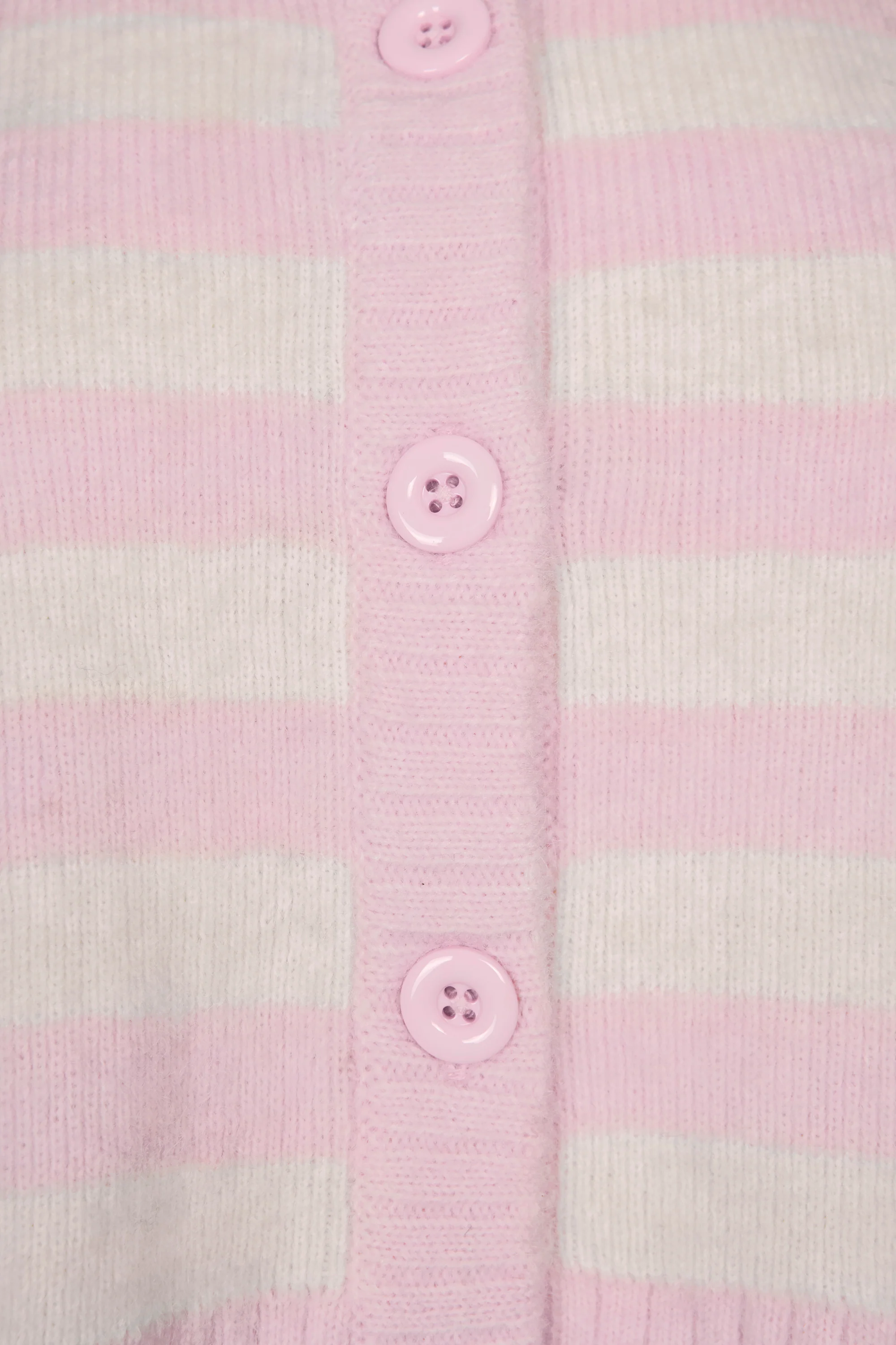 Soft Knit Stripe Cropped Cardigan in Pink Stripe - Image 5