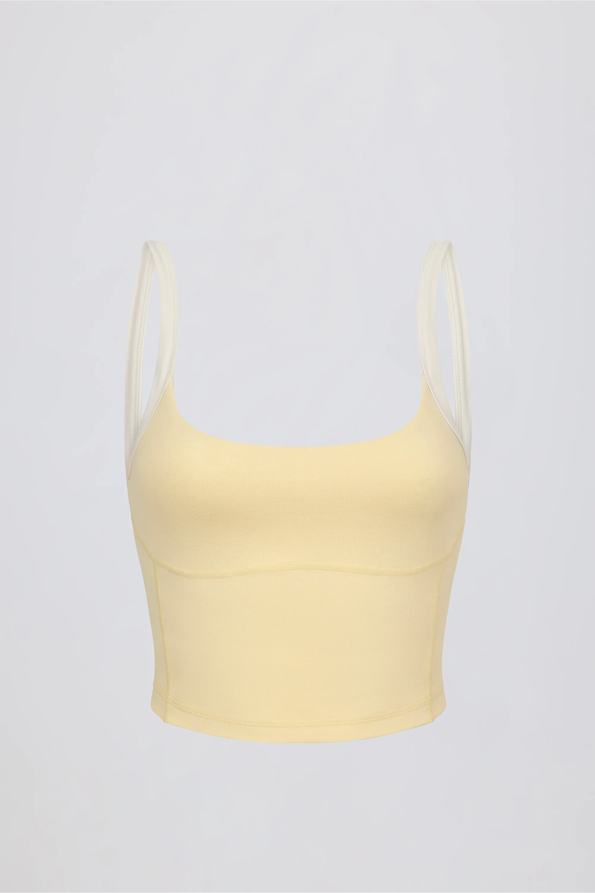 Cropped Tank Top in Lemon Marl - Image 5