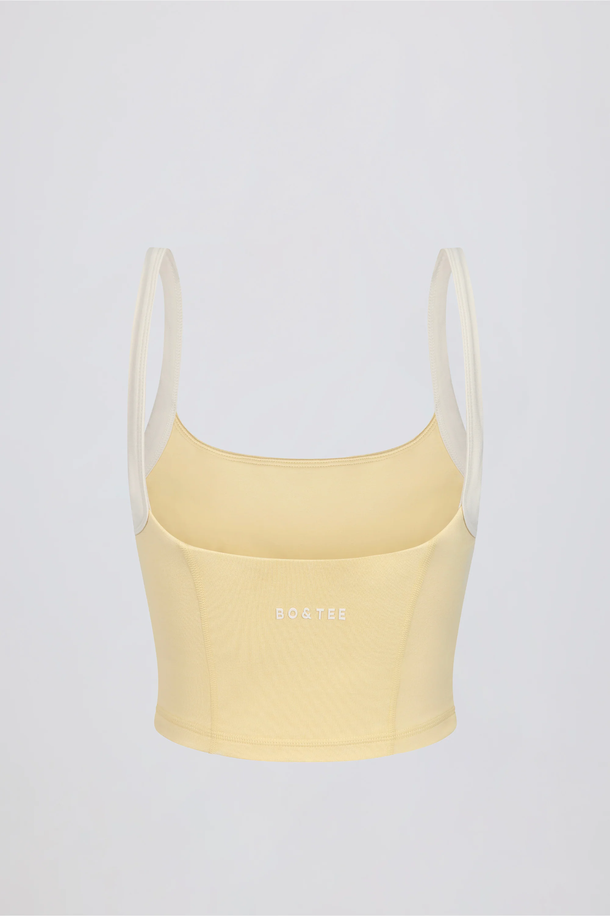 Cropped Tank Top in Lemon Marl - Image 6