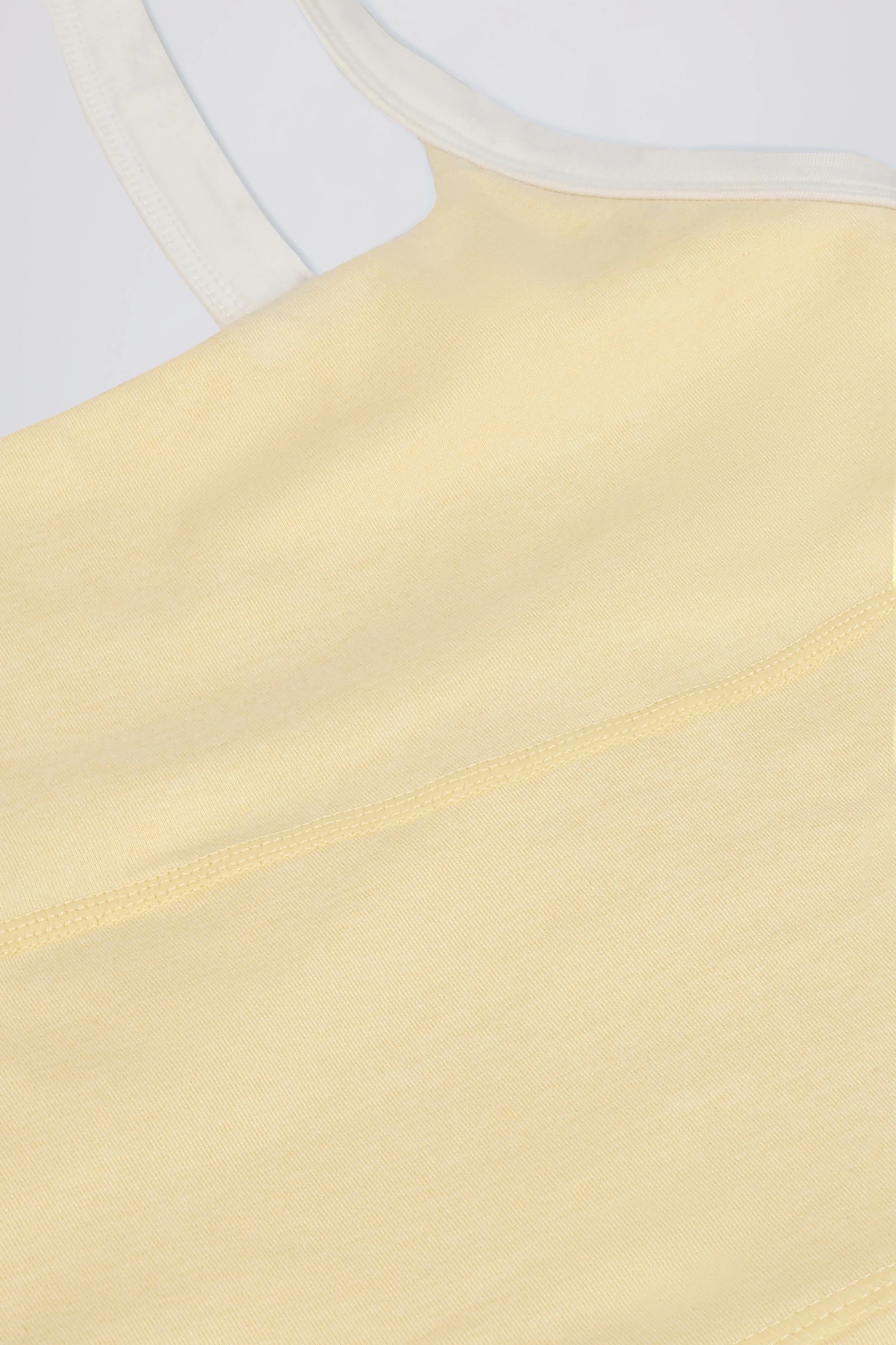 Cropped Tank Top in Lemon Marl - Image 8