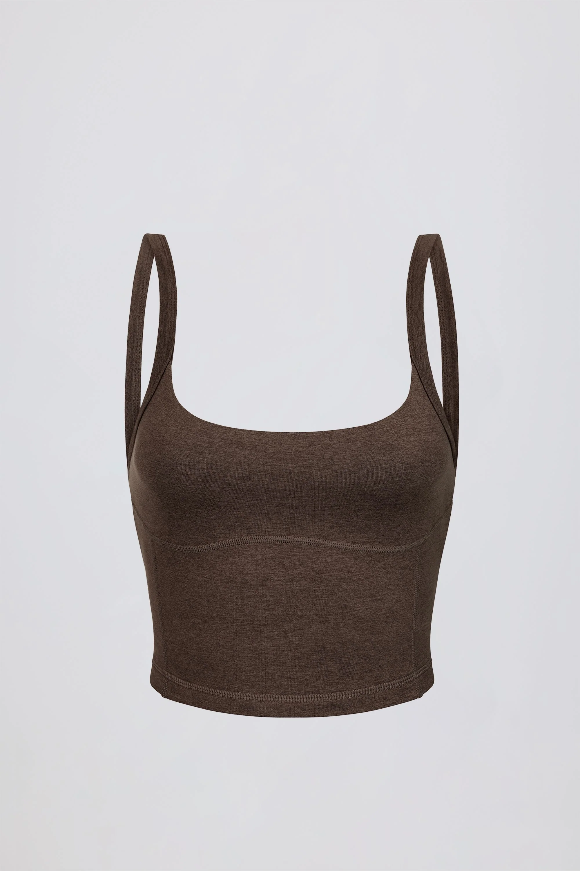 Cropped Tank Top in Pecan Marl - Image 5