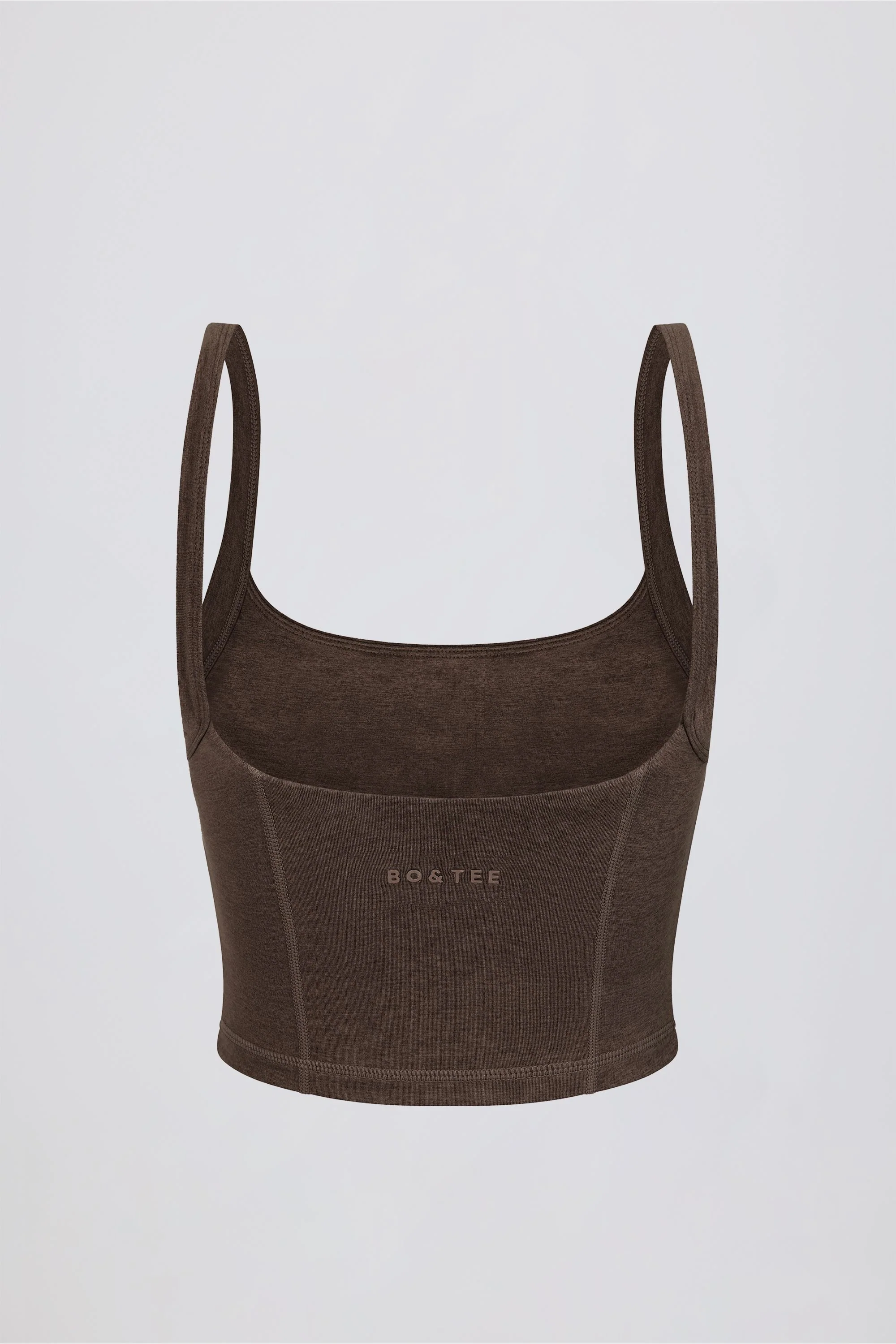 Cropped Tank Top in Pecan Marl - Image 6
