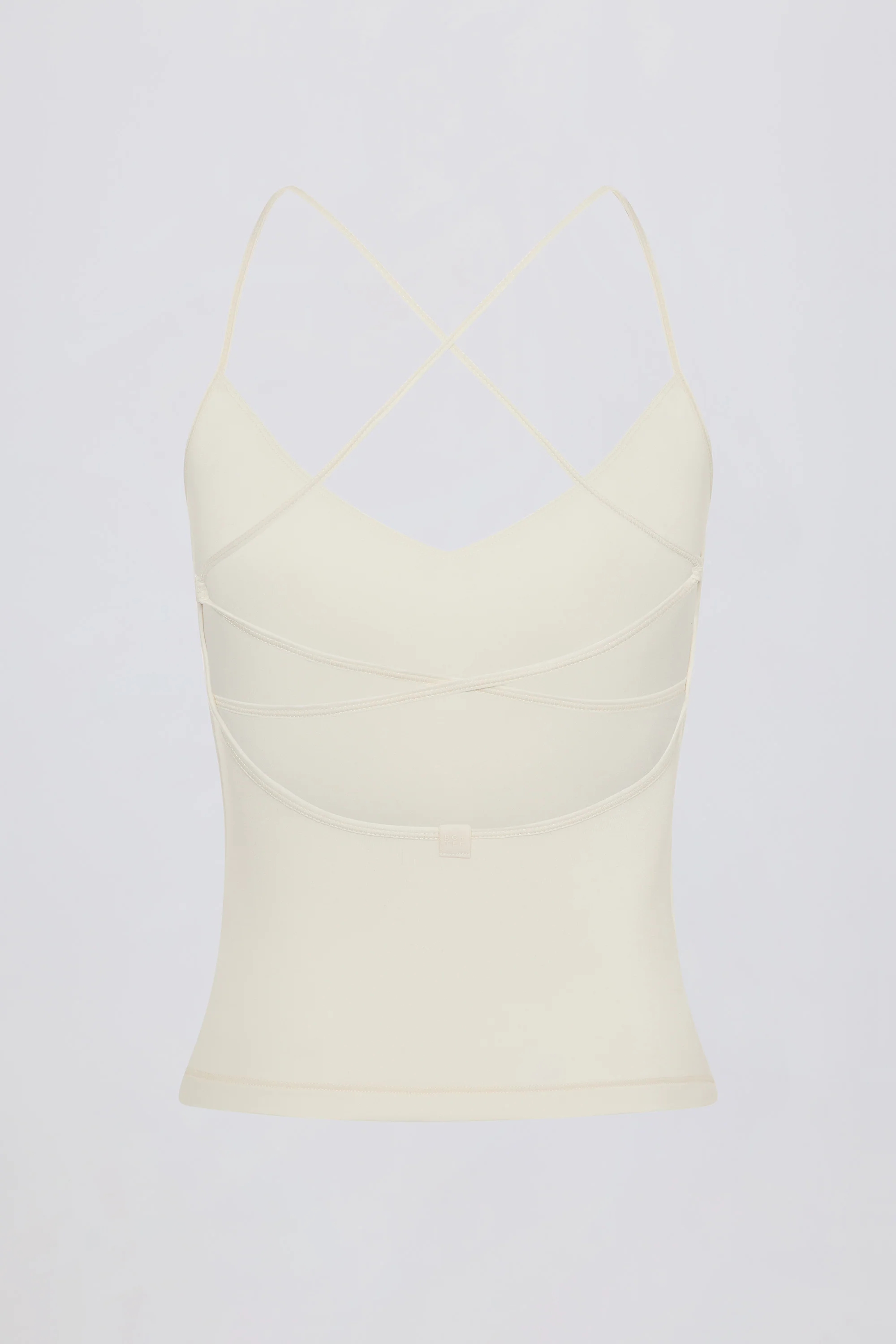 Cross-Back Tank Top in Cream - Image 5
