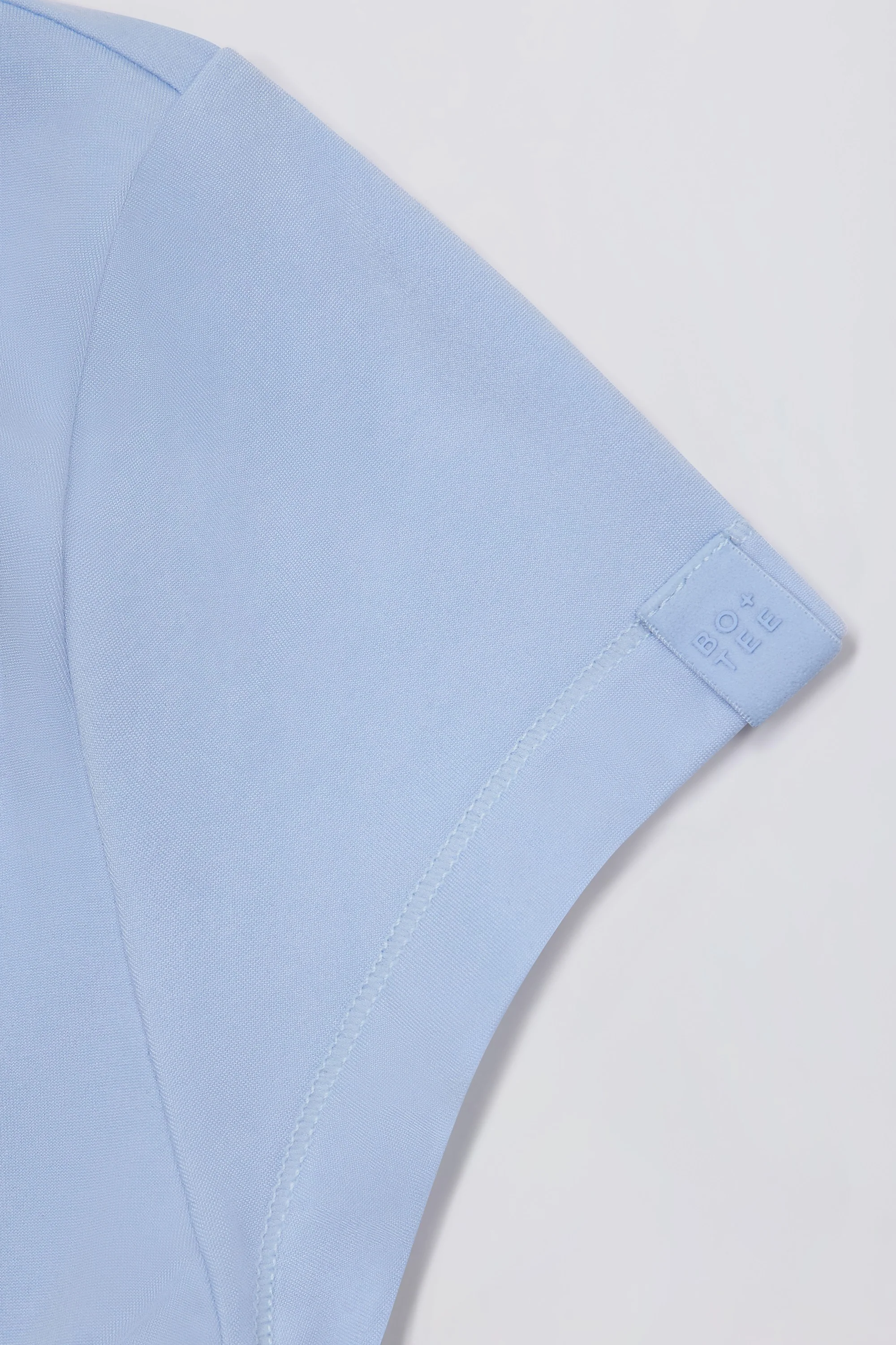 Cut-Out Longline T-Shirt in Sky - Image 6
