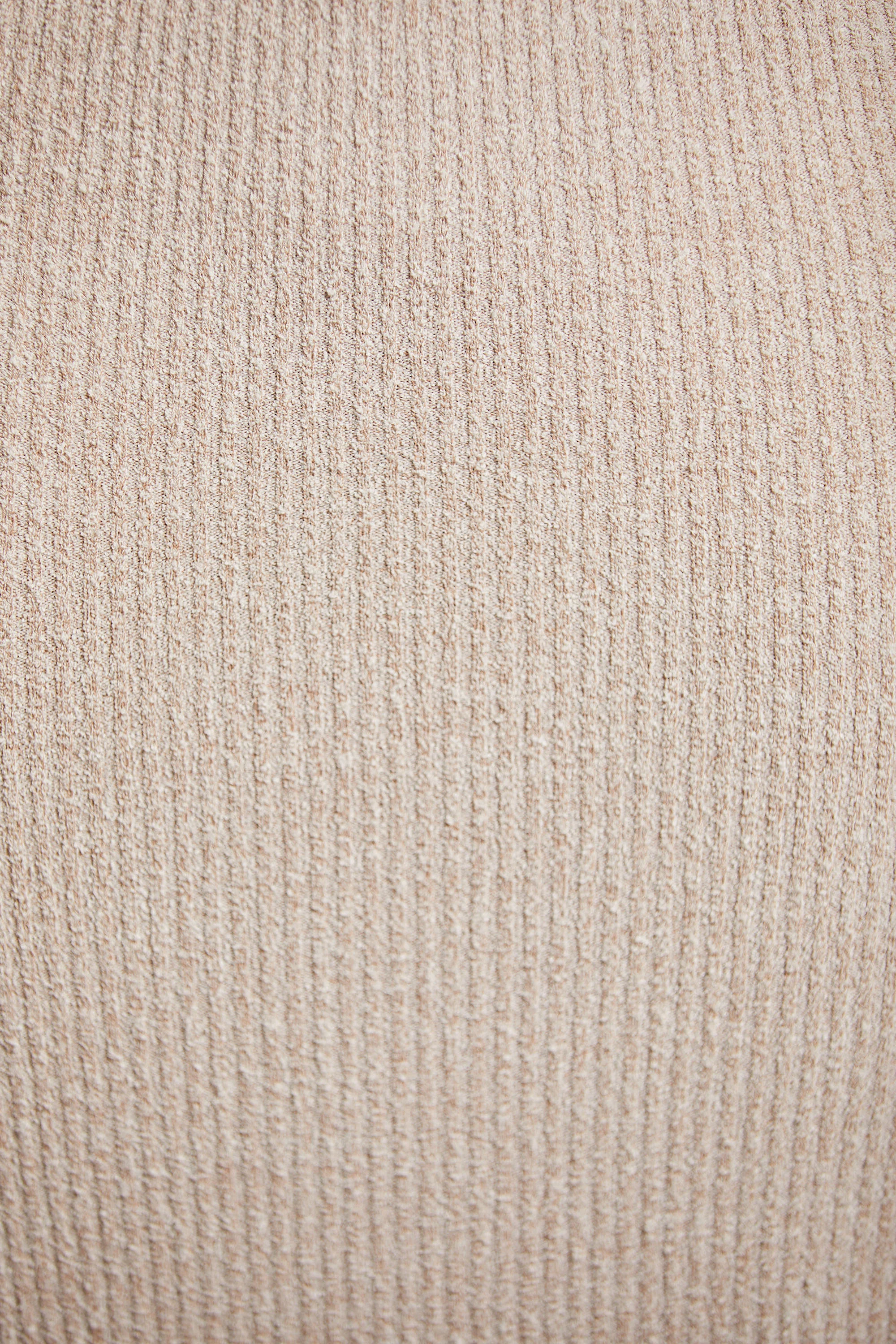 Asymmetric Long Sleeve Crop Top in Praline - Image 6