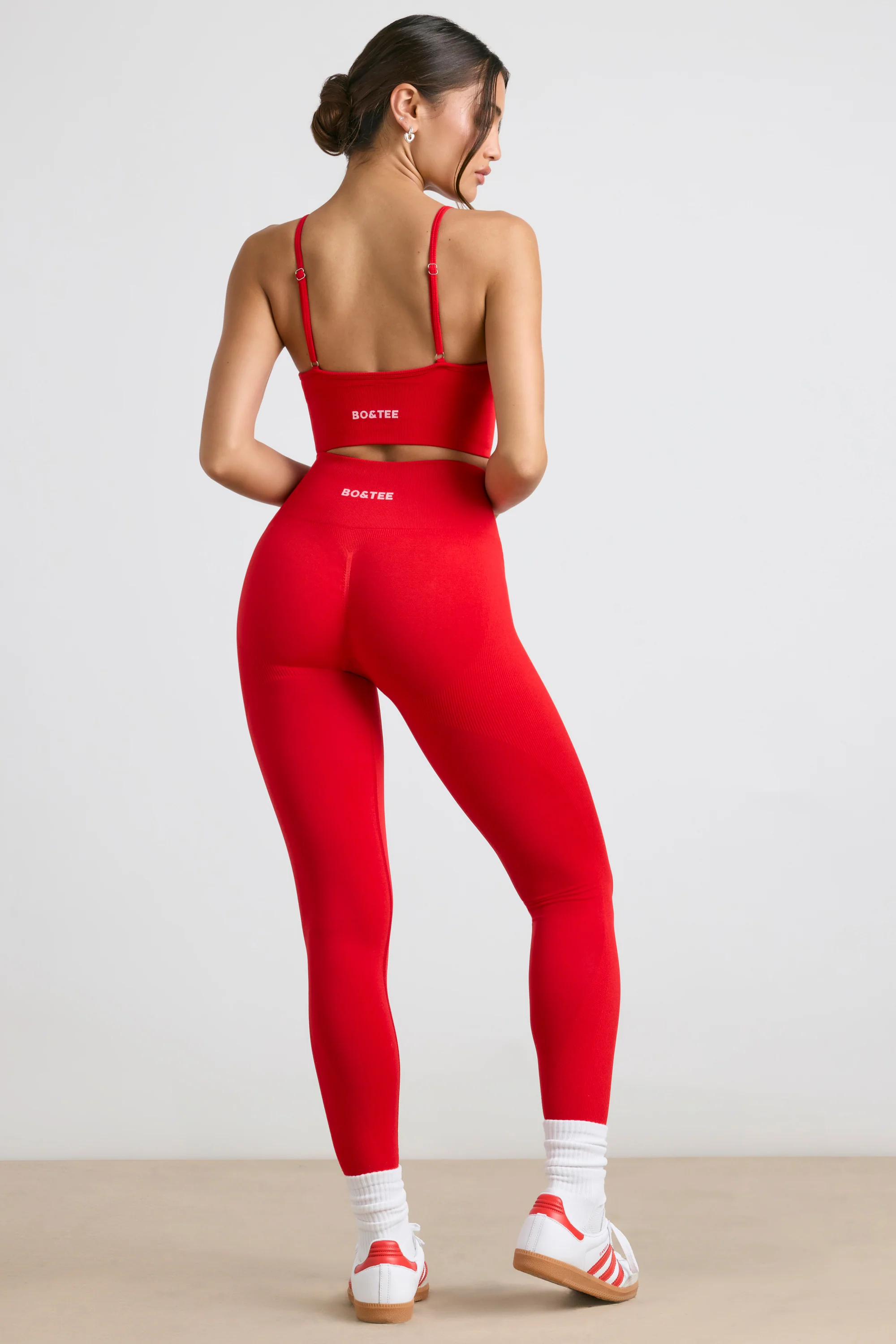 Define Luxe High-Waist Leggings in Red - Image 2