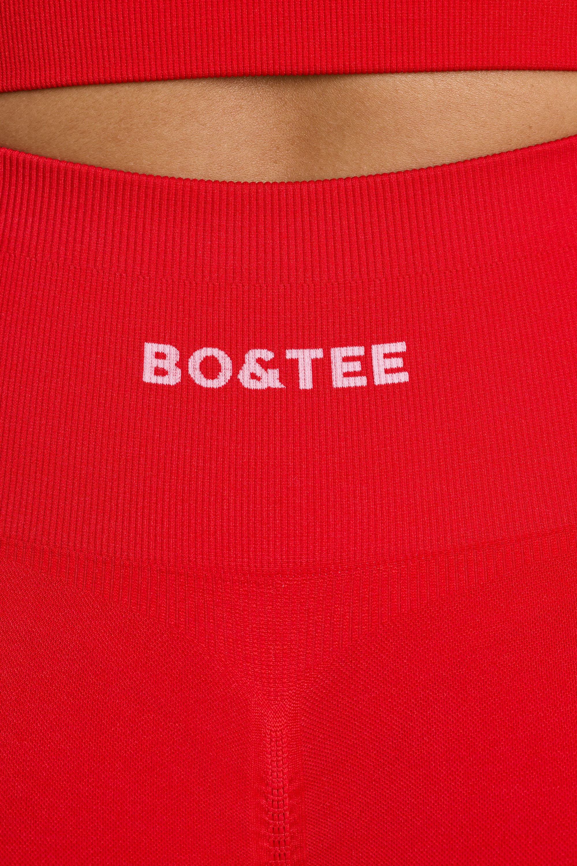 Define Luxe High-Waist Leggings in Red - Image 4