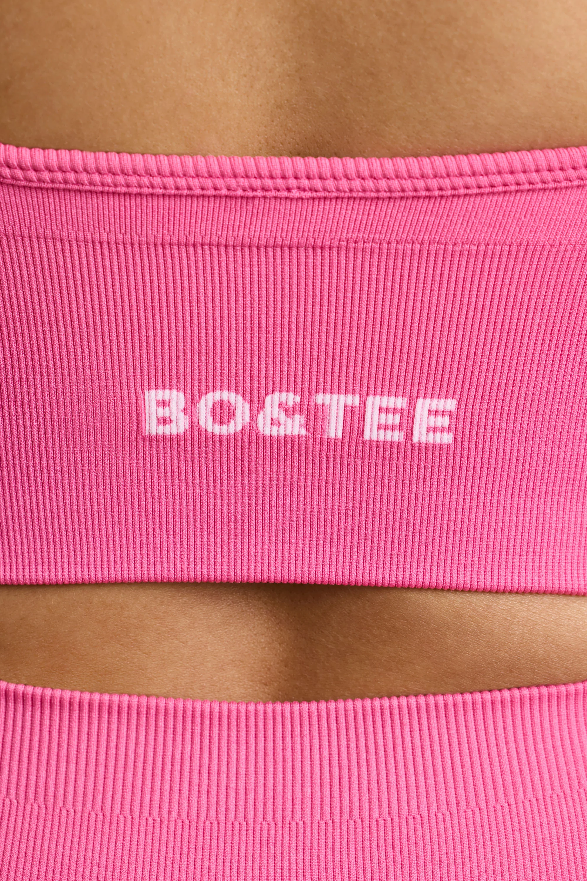 Define Luxe V-Neck Sports Bra in Hot Pink - Image 4