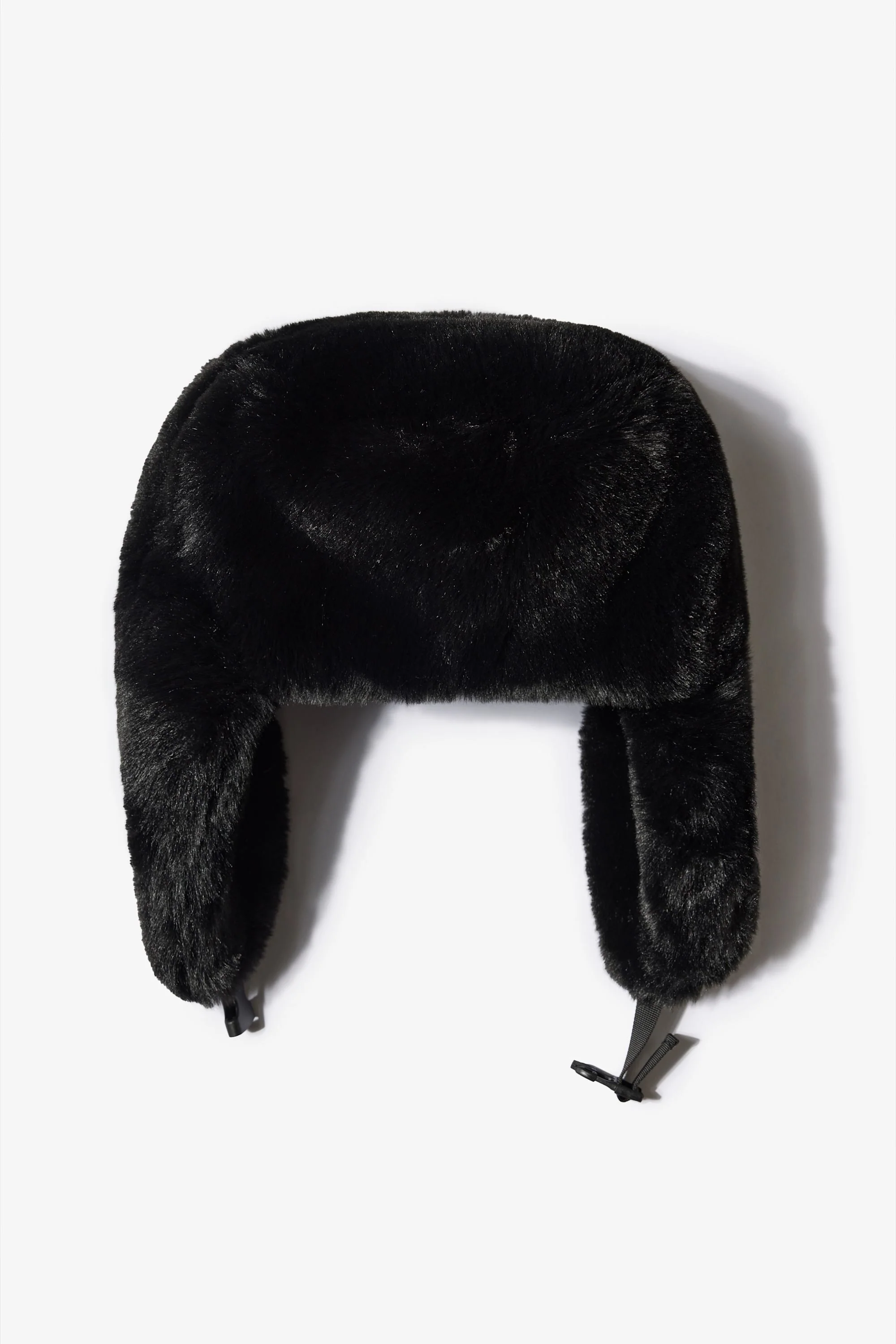 Faux-Fur Trapper Hat in Black - Image 2