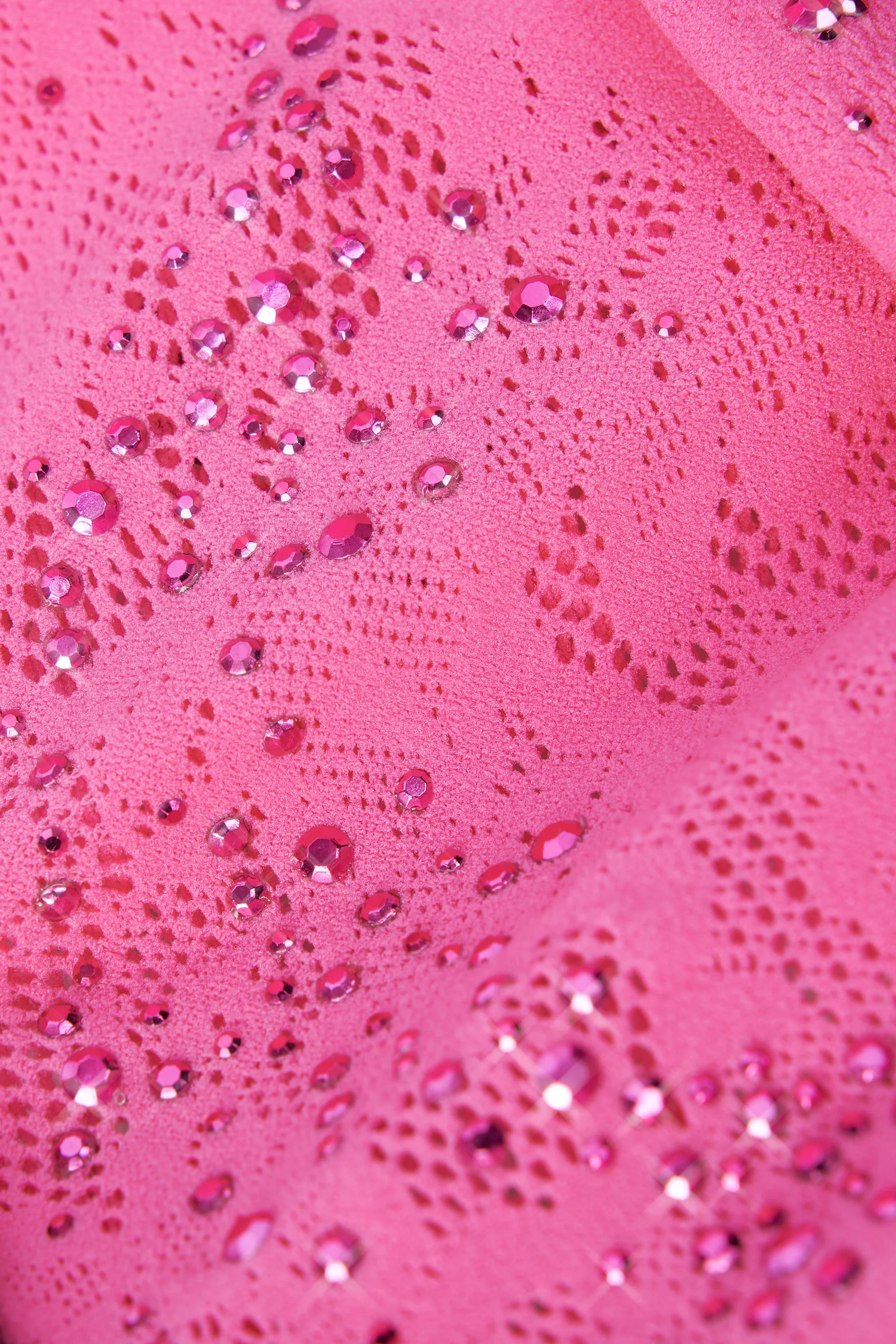 Embellished Lace-Up High-Neck Top in Bubblegum Pink - Image 5