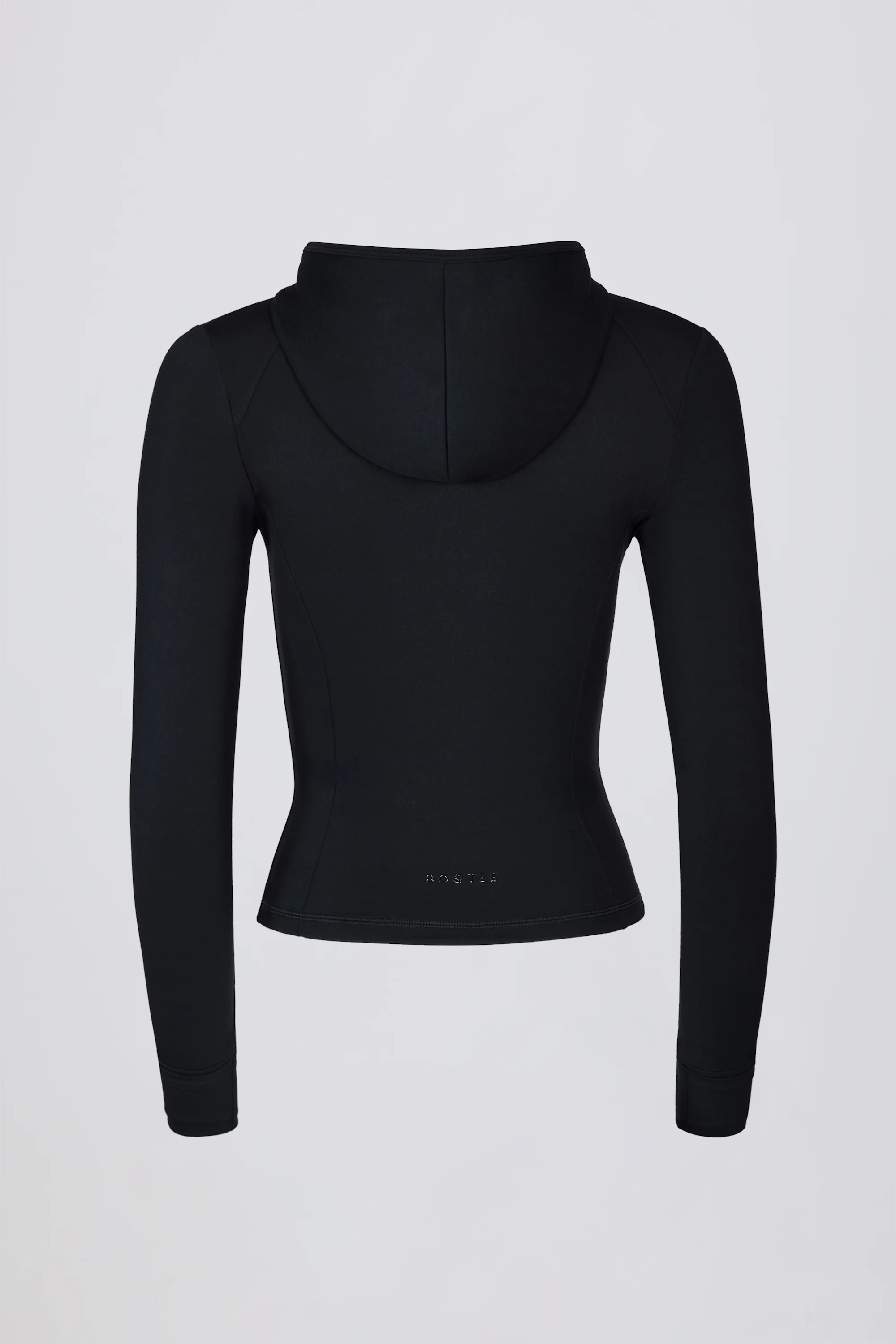 Soft Active Hooded Mid-Layer Jacket in Black - Image 4