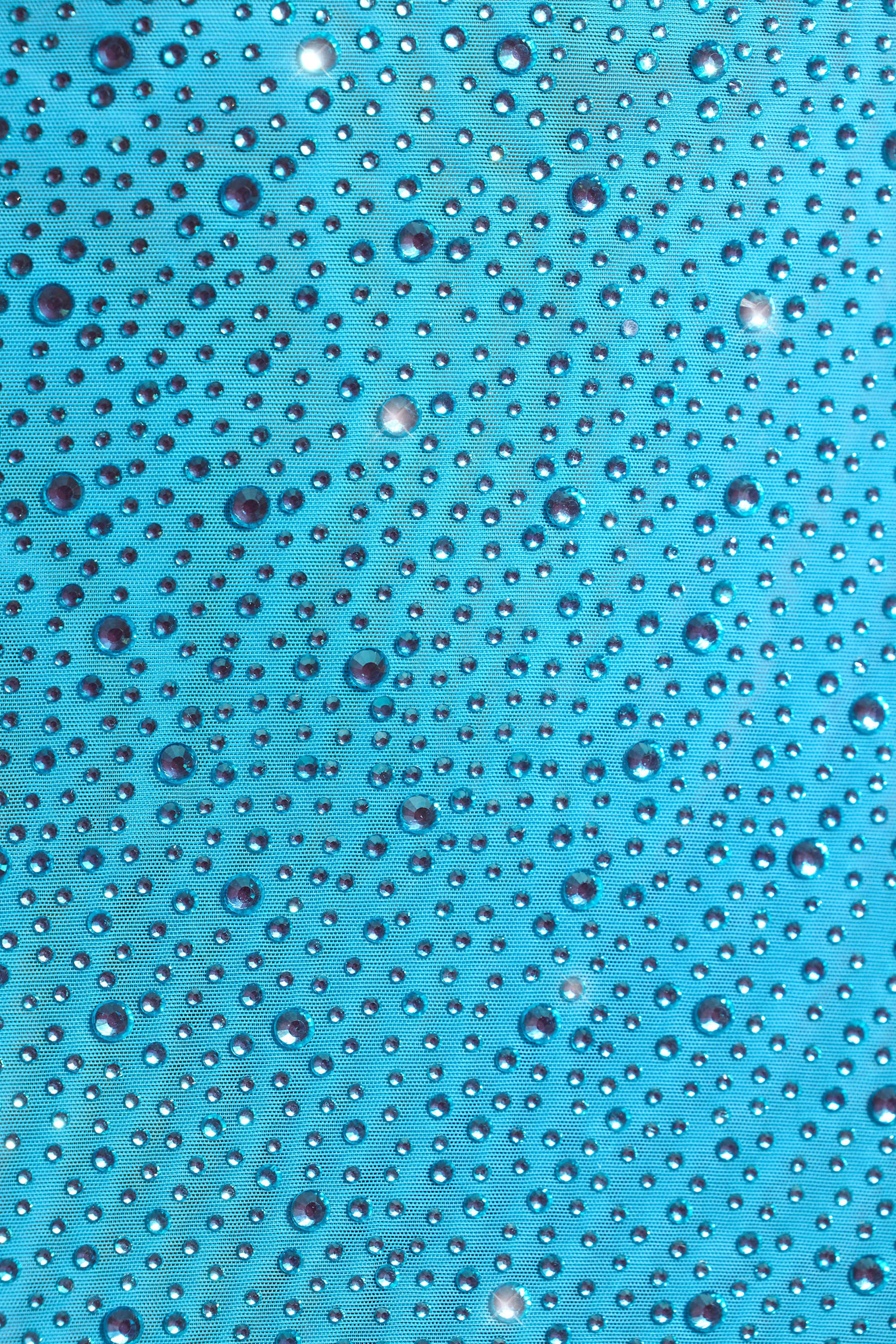 Embellished Mid-Rise Micro Mini Skirt in Aqua Blue - Image 7