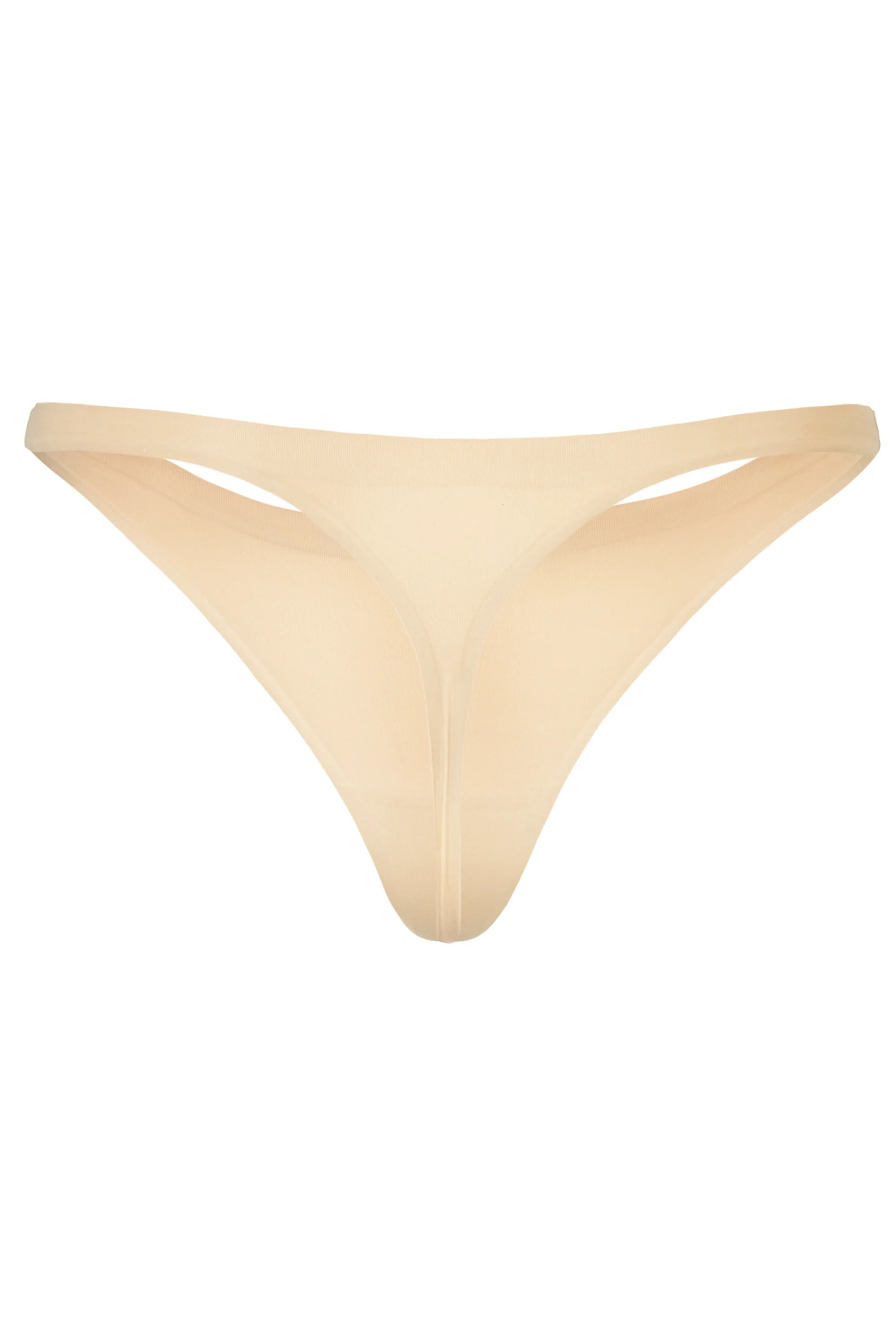 Seamless Knit Thong in Warm Peach - Image 2