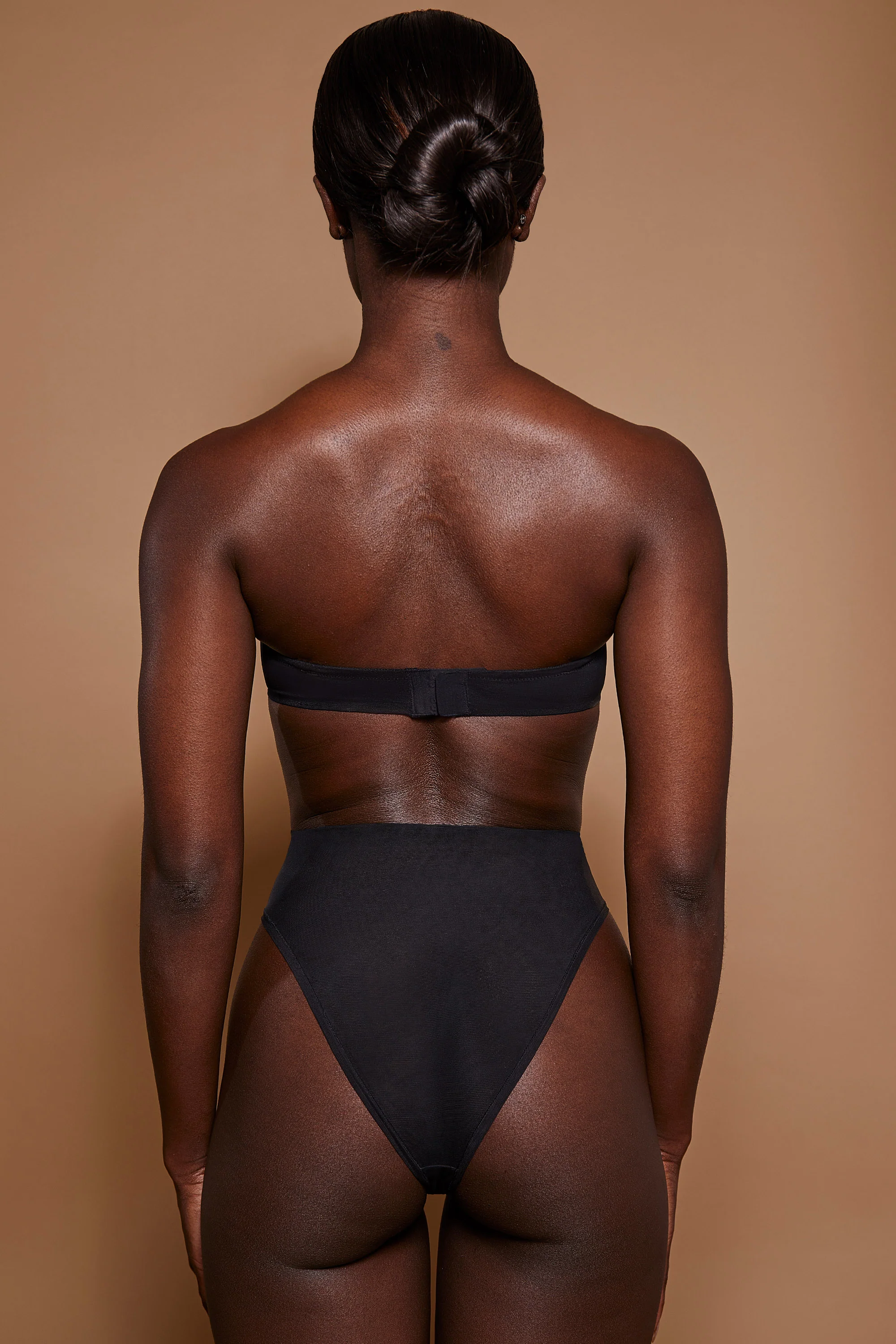 Soft Mesh High Waisted Knicker in Black - Image 3