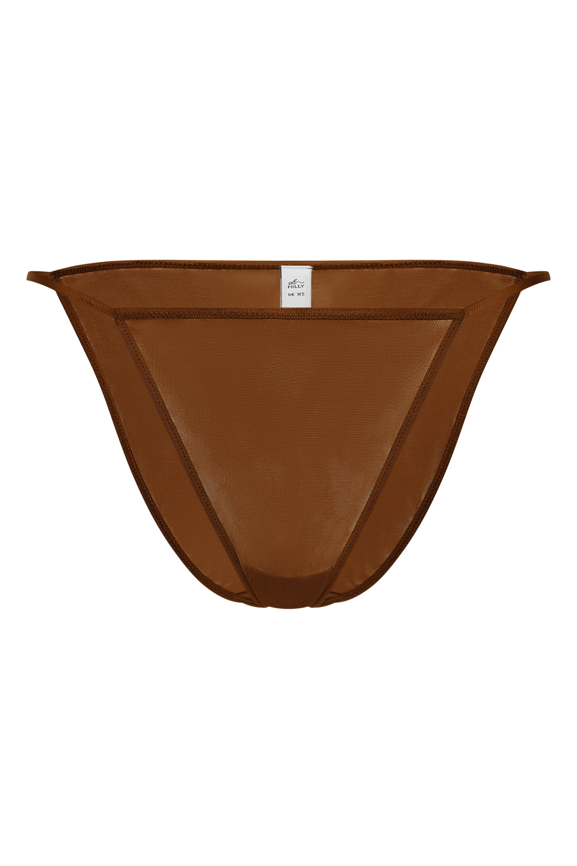 Soft Mesh String Bikini in Chestnut - Image 2