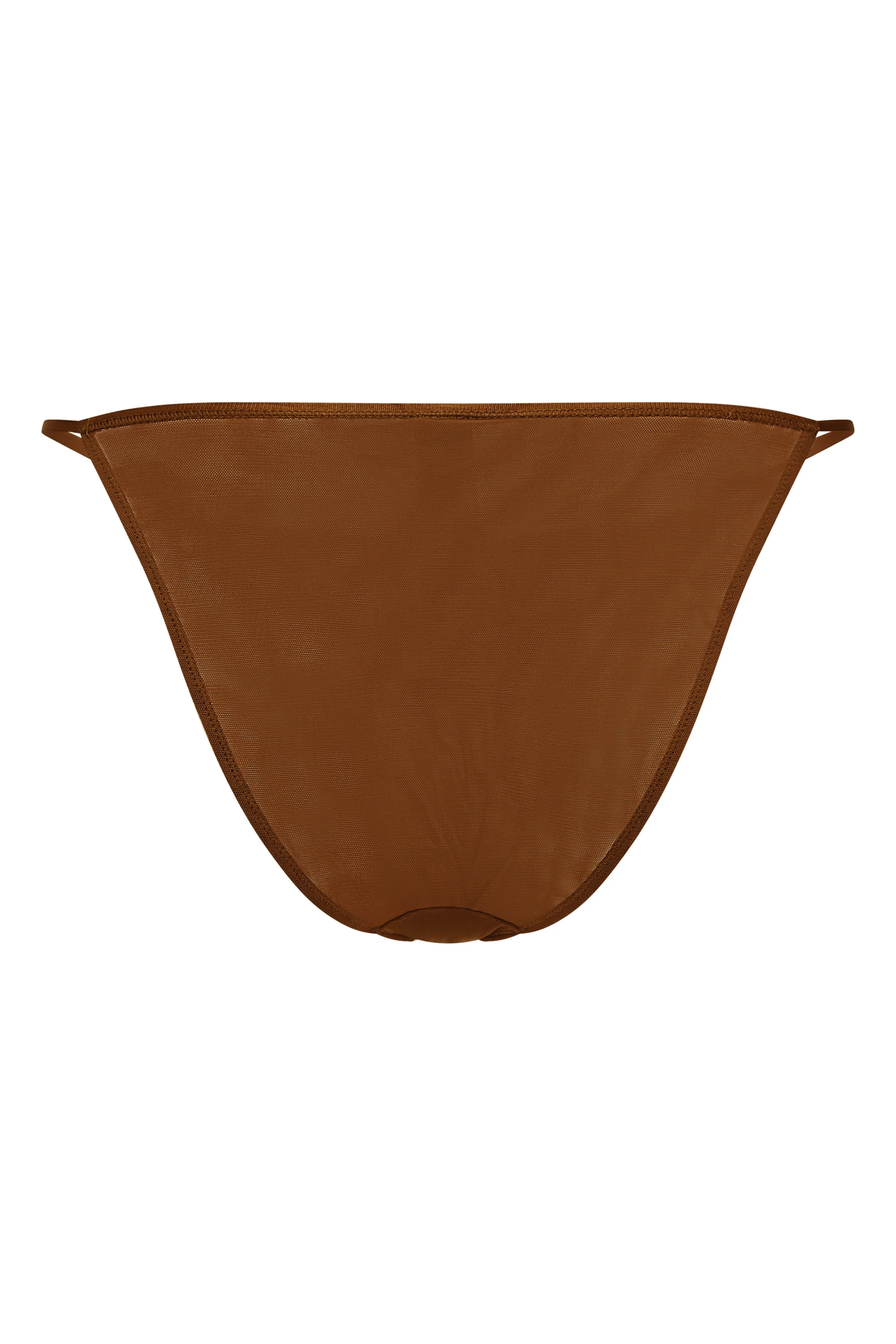 Soft Mesh String Bikini in Chestnut - Image 6