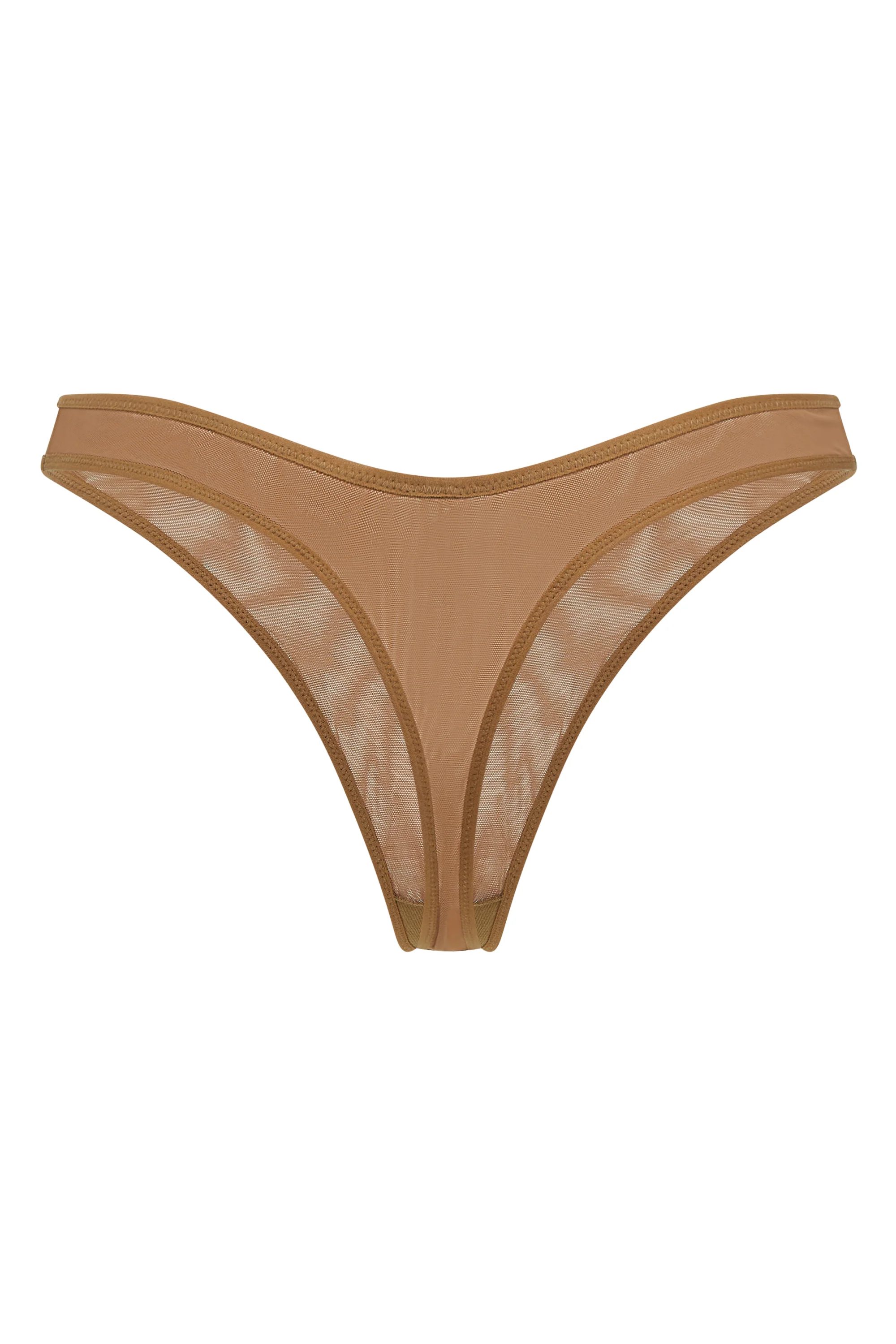 Soft Mesh Thong in Almond - Image 7