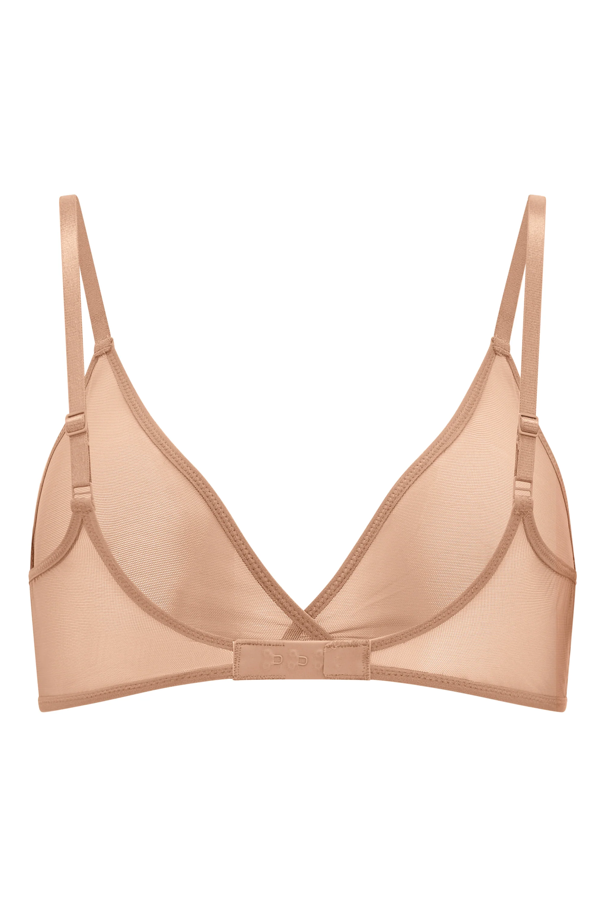 Soft Mesh Single Layer Triangle Bra in Warm Peach - Image 7