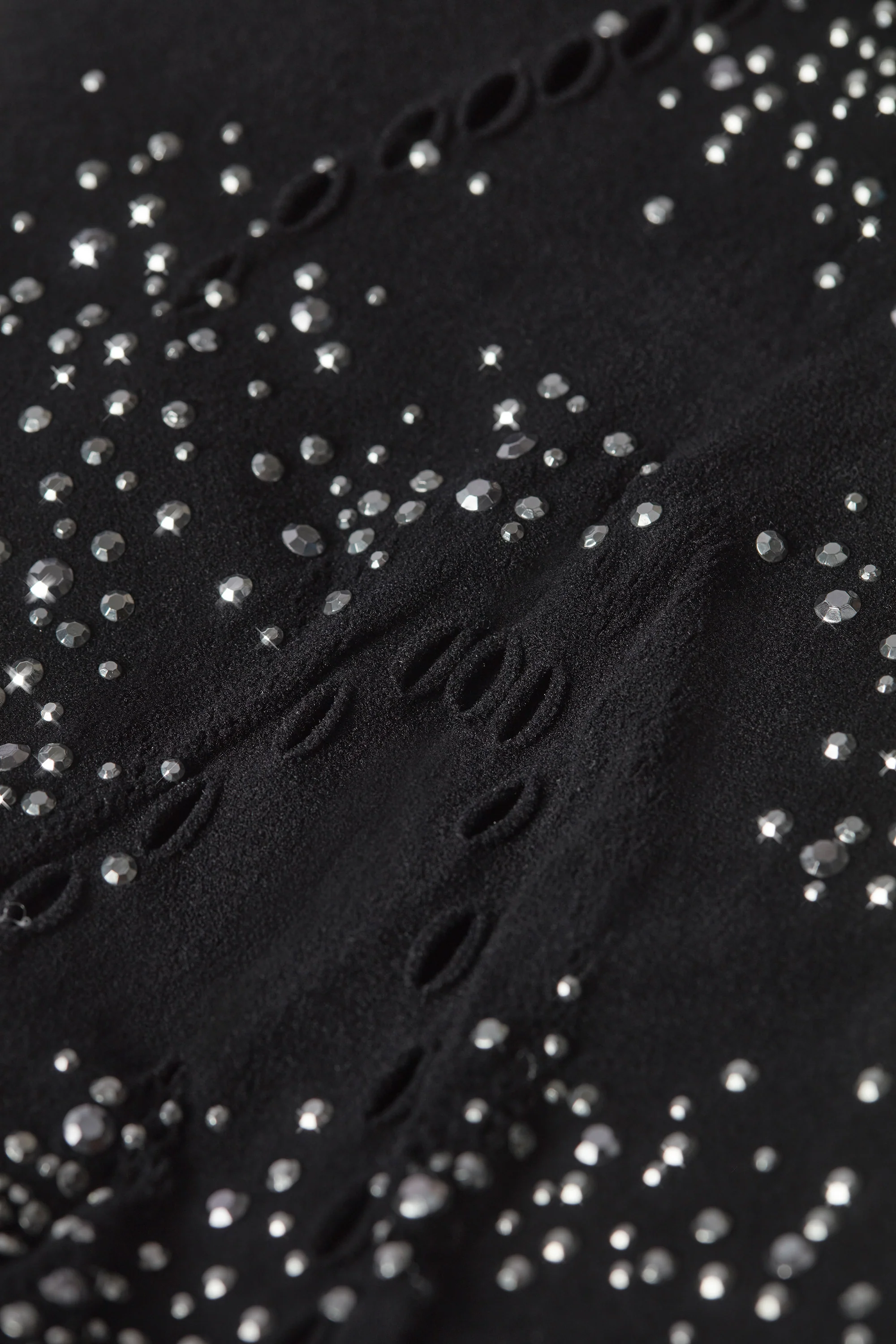 Embellished Mid-Rise Mini Skirt in Black - Image 13