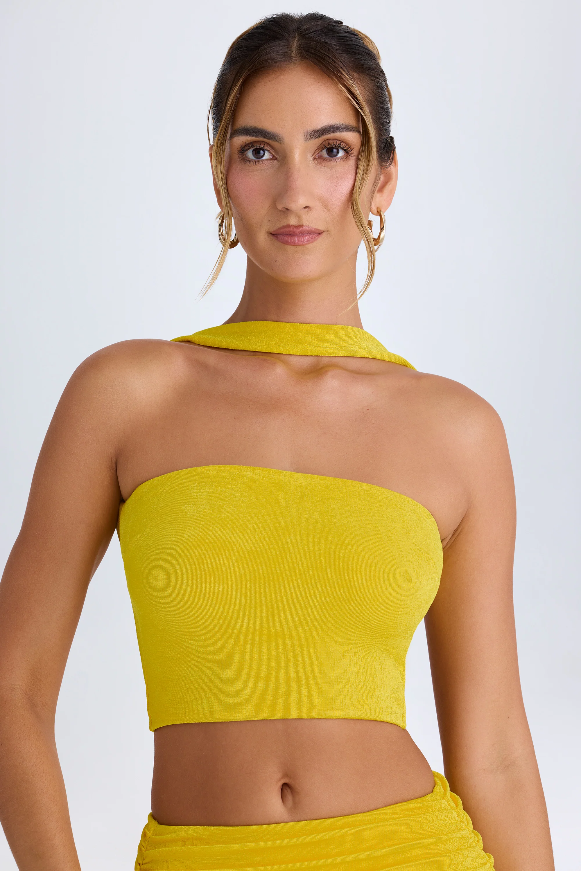 Choker-Detail Bandeau Top in Buttercup - Image 2