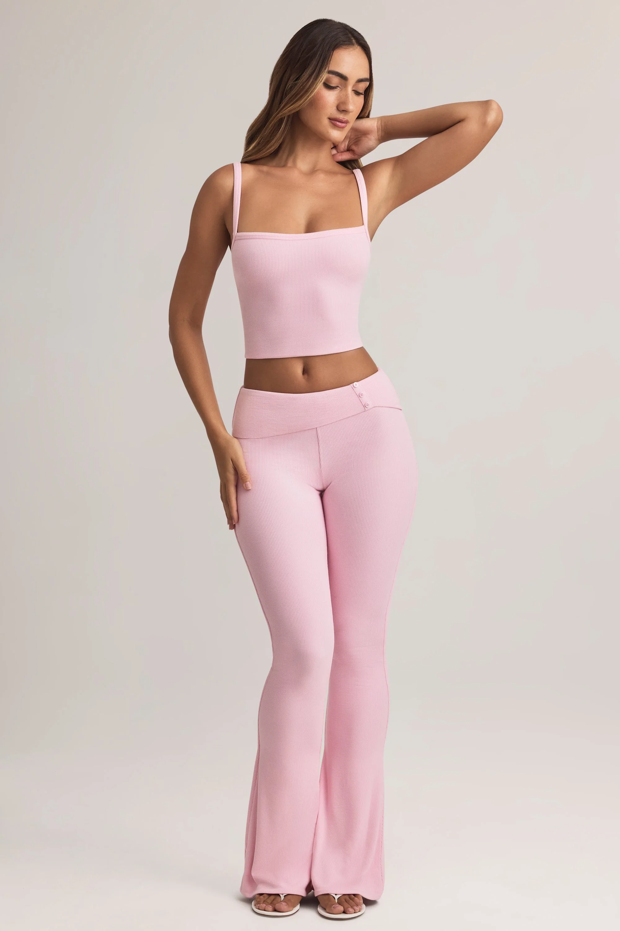 Modal Square-Neck Camisole Top in Pastel Pink - Image 6