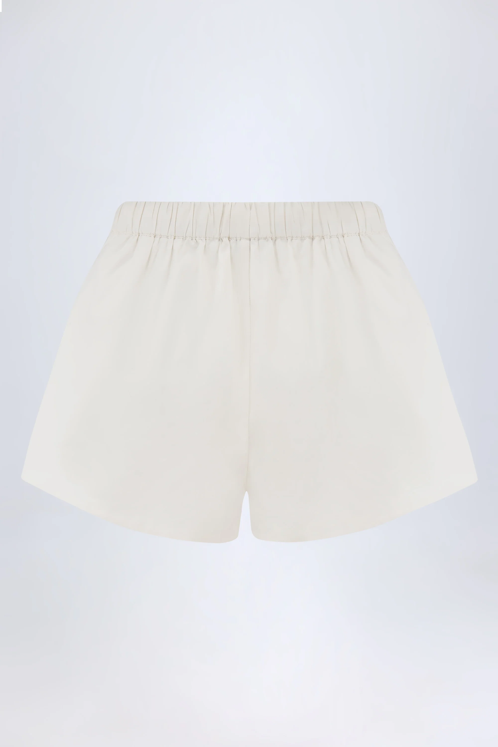 Mid-Rise Cotton-Poplin Shorts in White - Image 3
