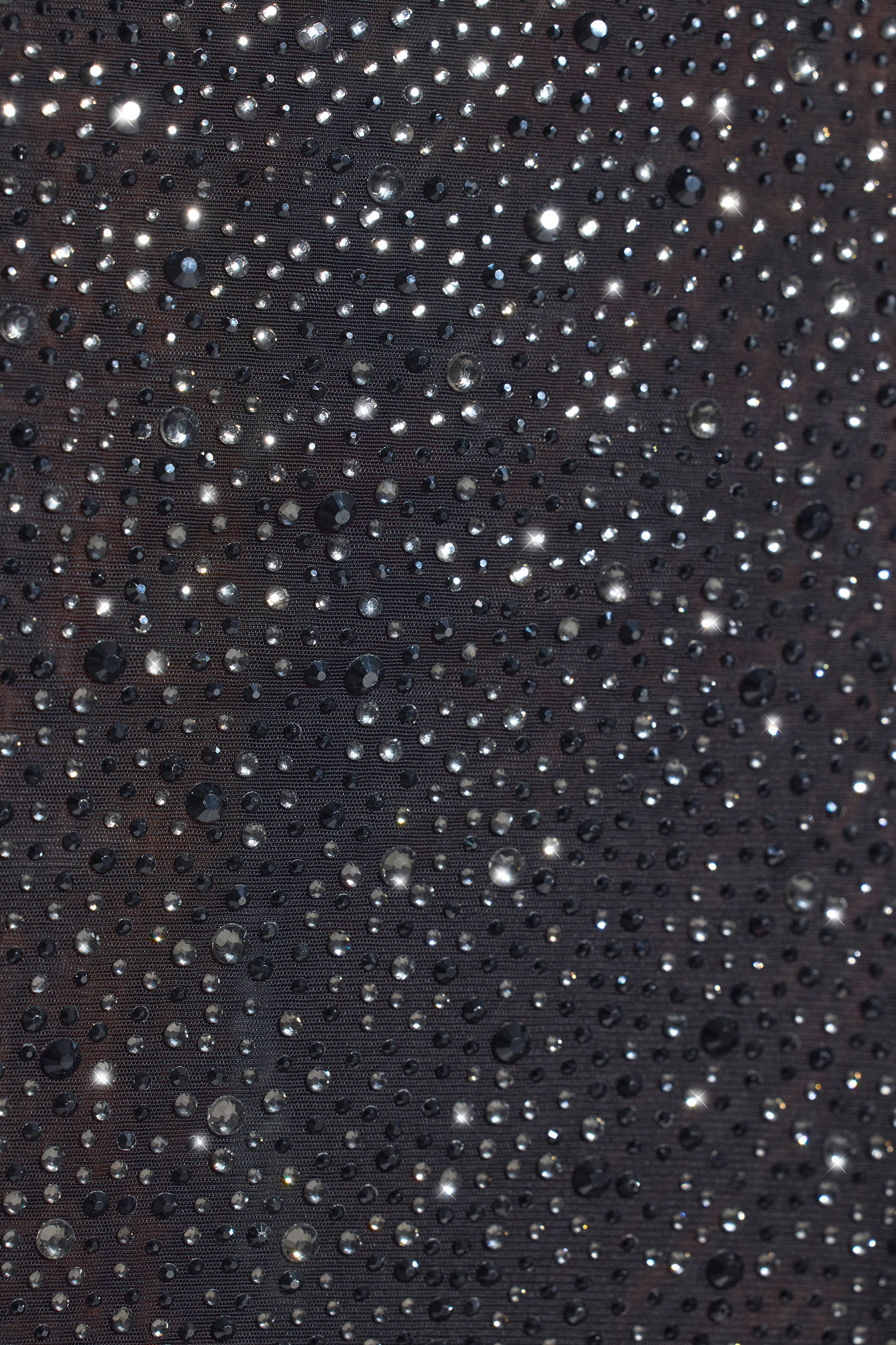 Embellished Long-Sleeve Crop Top in Black - Image 4